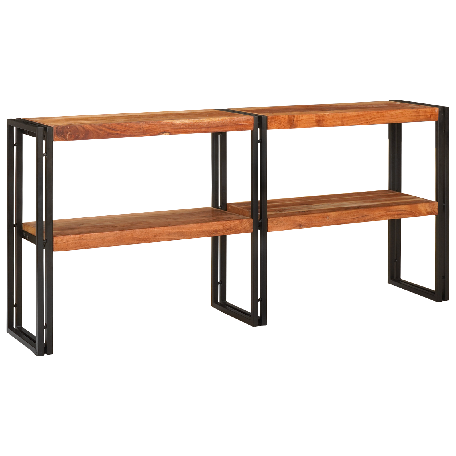 Console Table 160x33x75 cm Solid Rough Acacia - Image 5