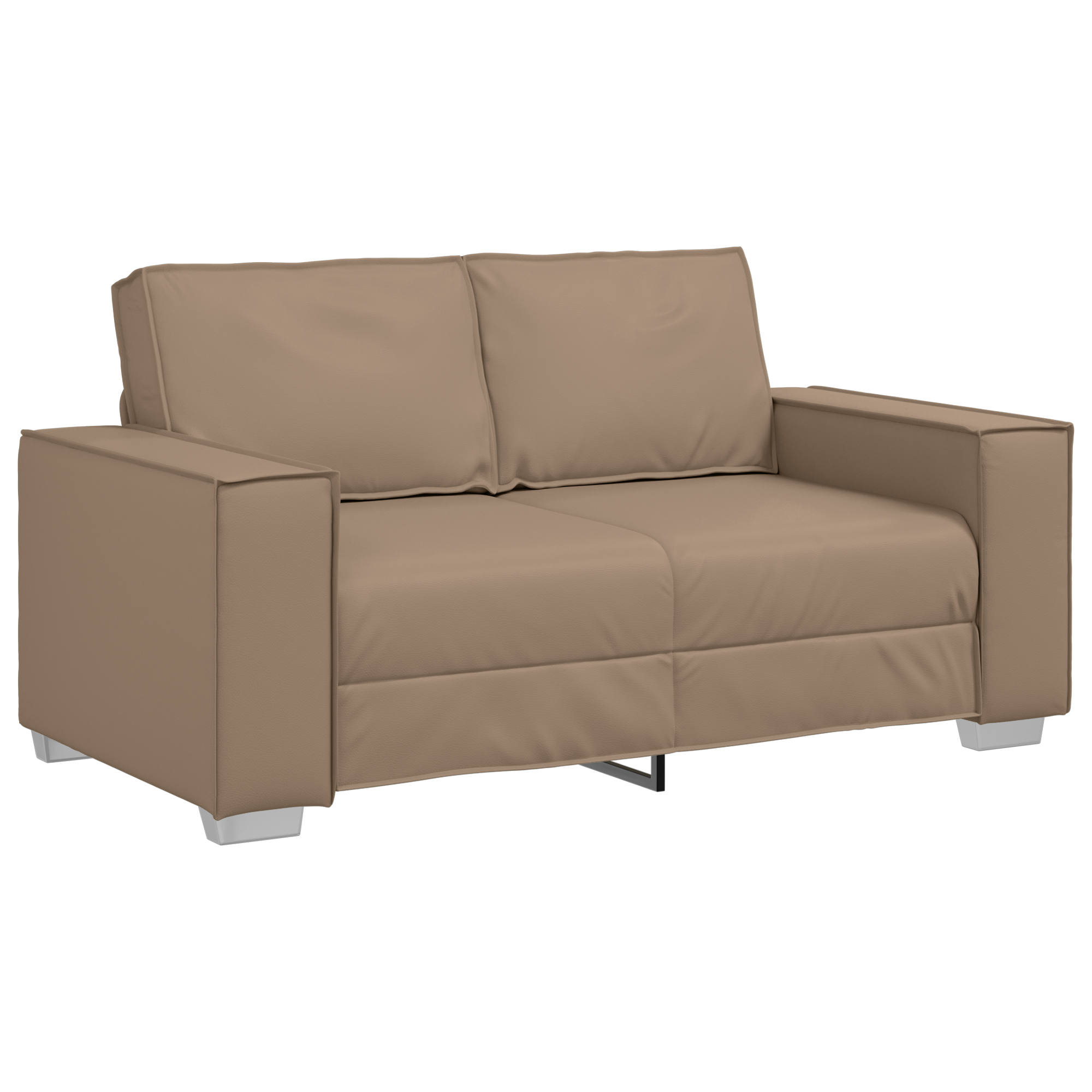 Thumbnail - vidaXL Sofa 2-Sitzer Cappuccinobraun 120 cm Kunstleder