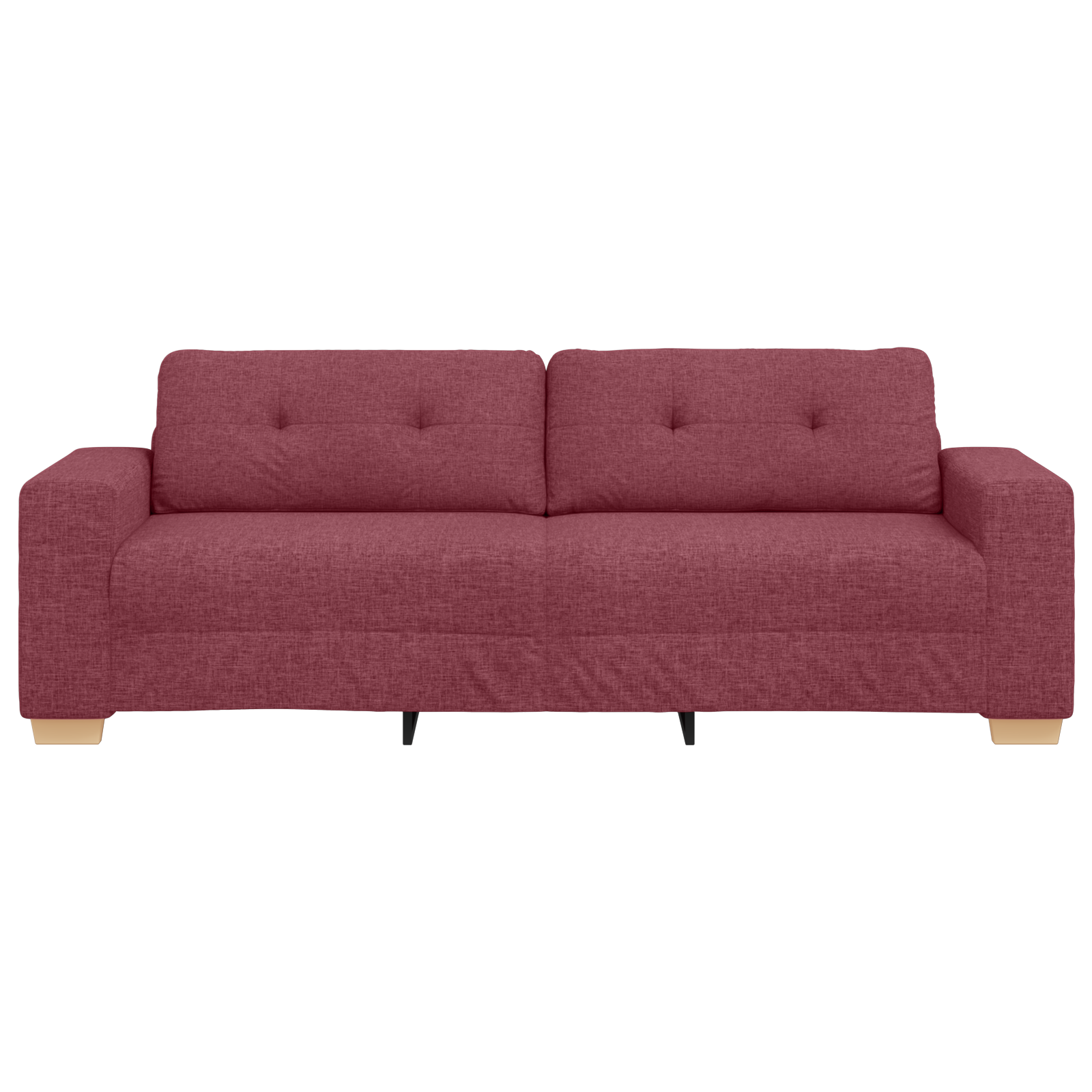 3-Seater Sofa in Wine Red, 180 cm Fabric - Image 4