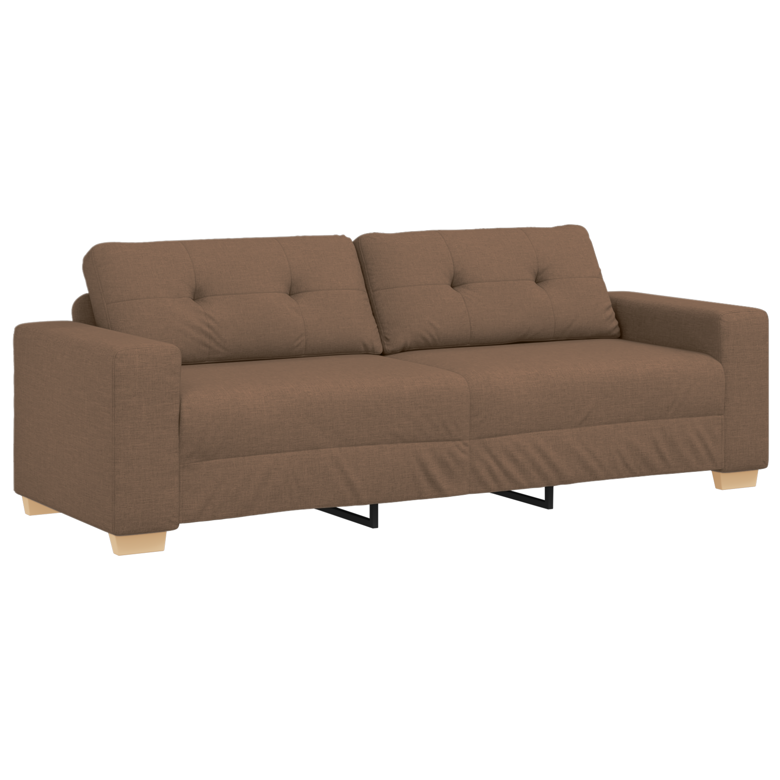3-Seater Sofa - Brown, 180 cm Fabric - Image 2