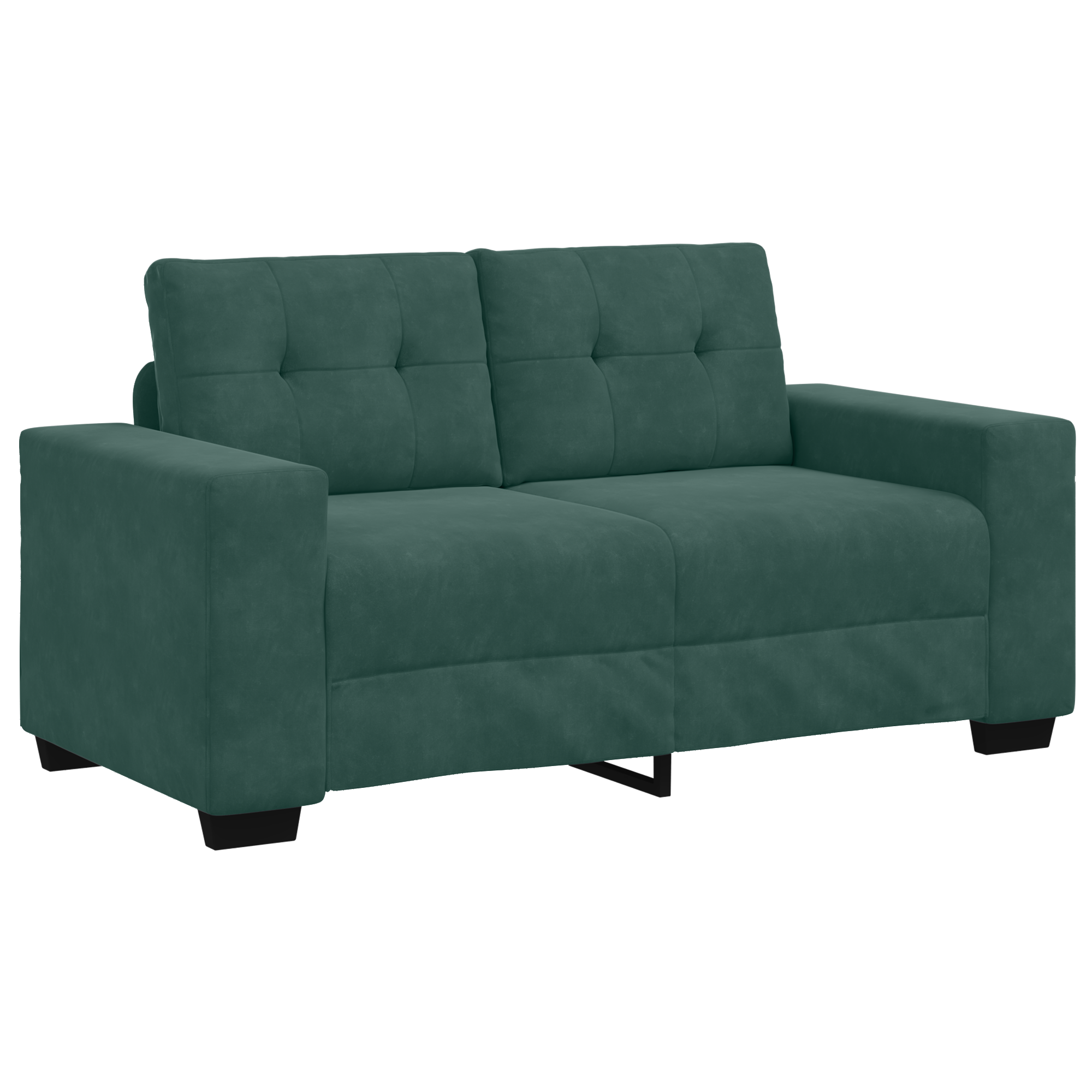 Loveseat Sofa in Dark Green Velvet, 120 cm - Image 2