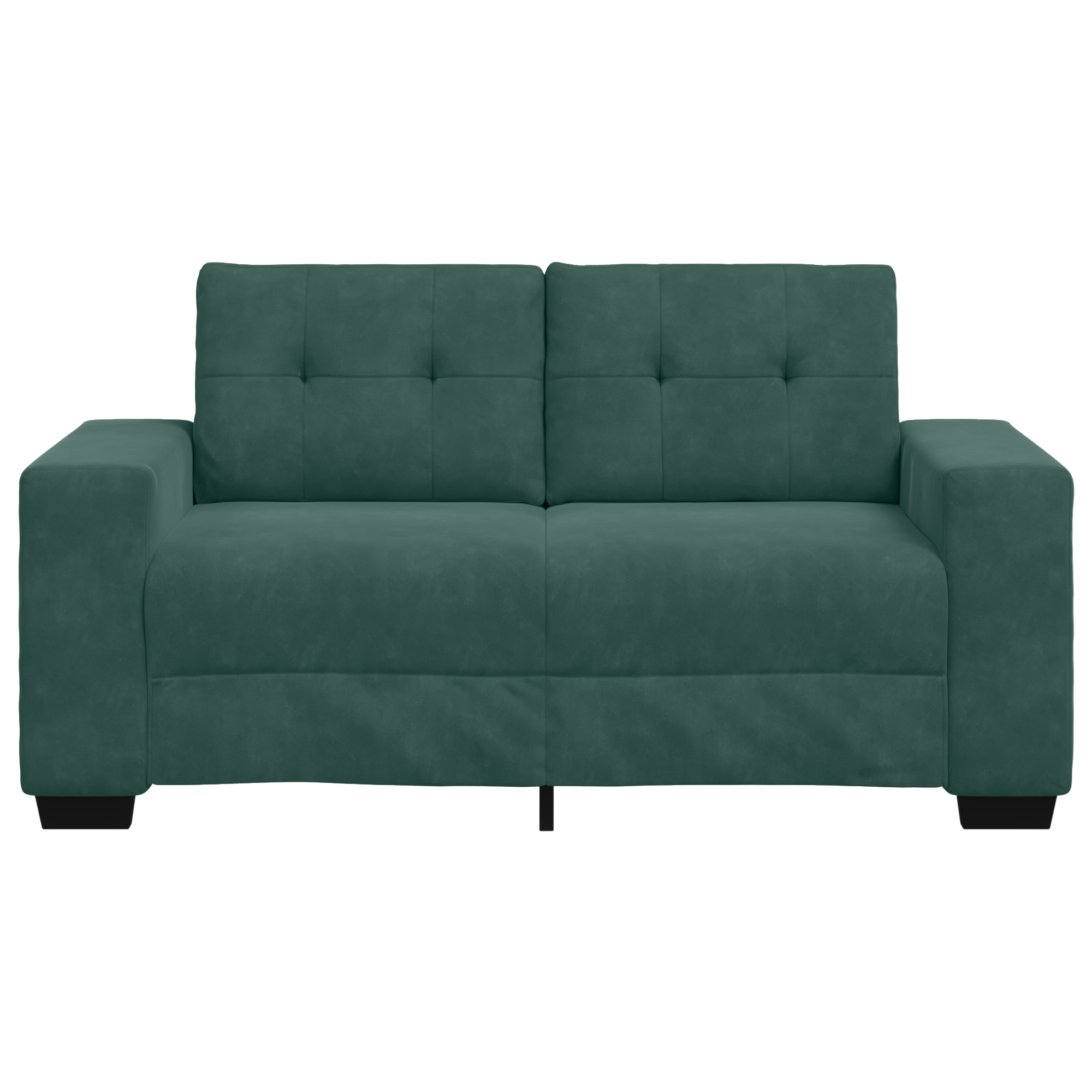 Loveseat Sofa in Dark Green Velvet, 120 cm - Image 4