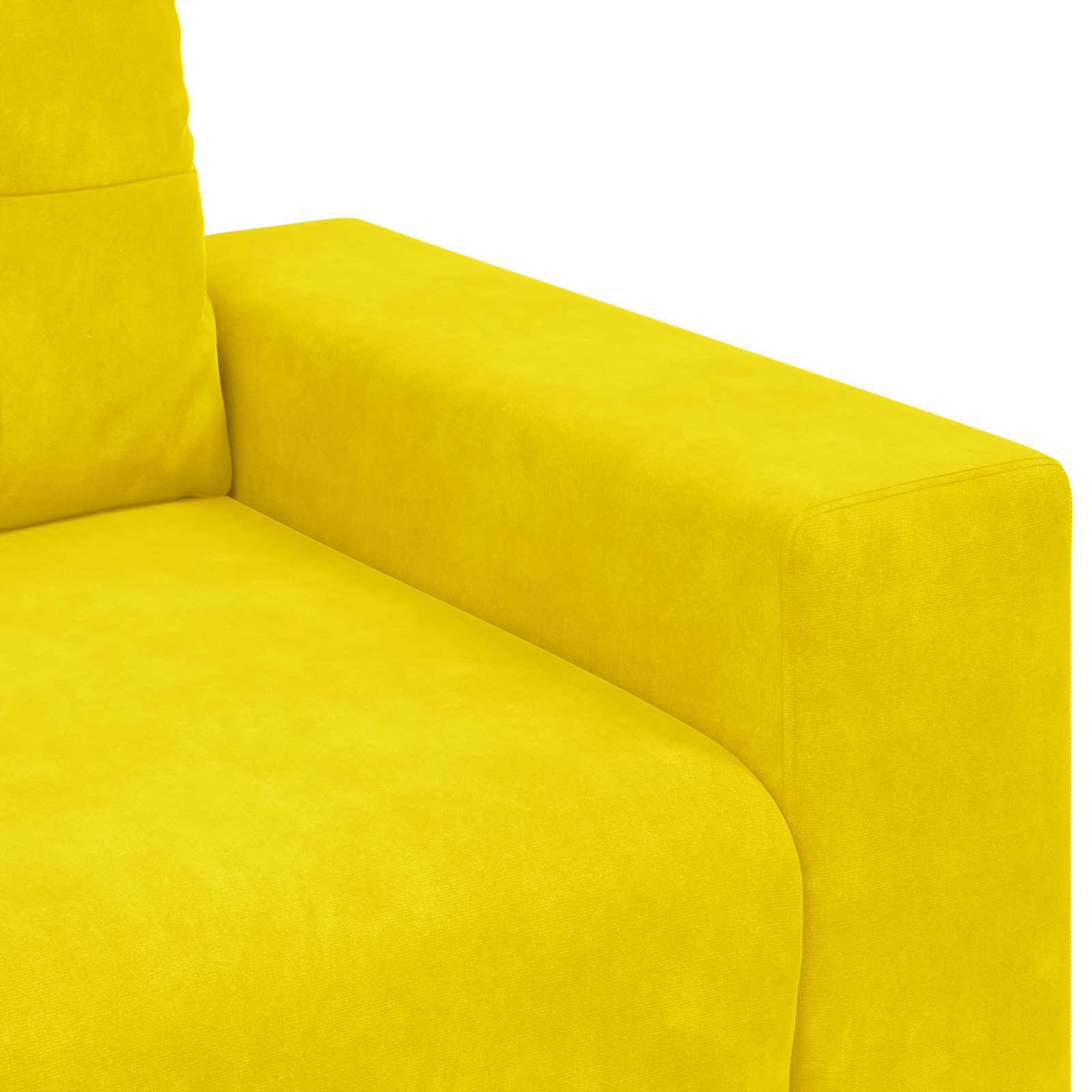 Yellow Loveseat Sofa 120 cm in Velvet - Image 7