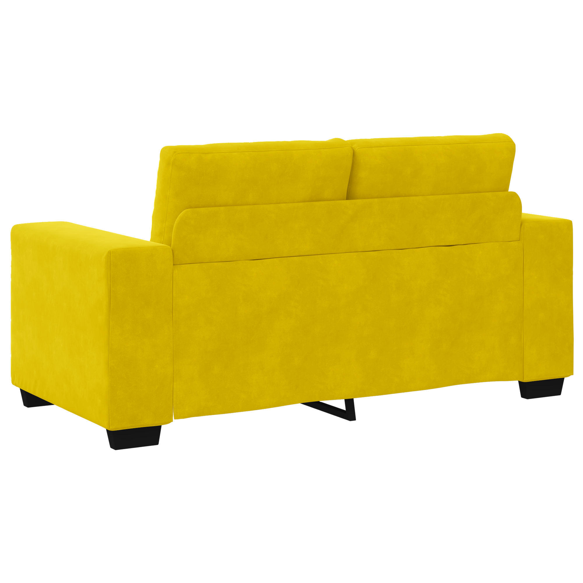 Yellow Loveseat Sofa 120 cm in Velvet - Image 6