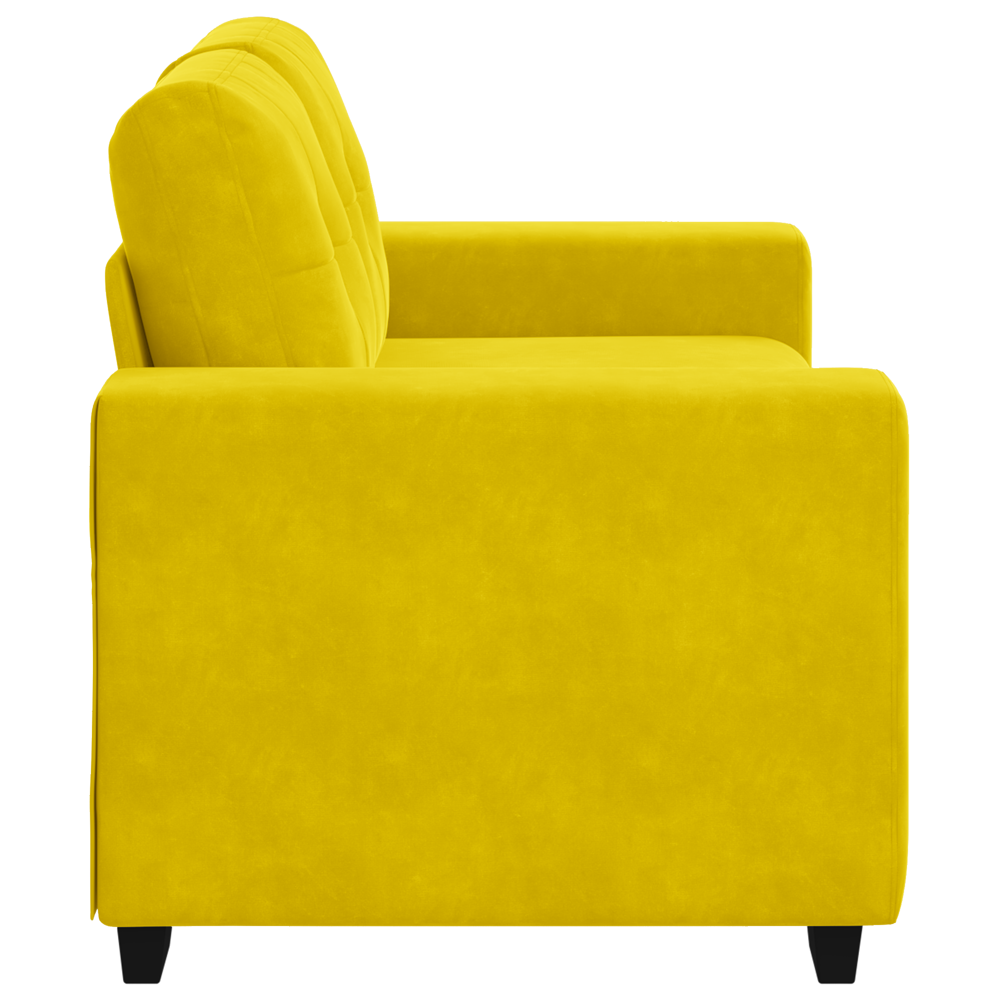 Yellow Loveseat Sofa 120 cm in Velvet - Image 5