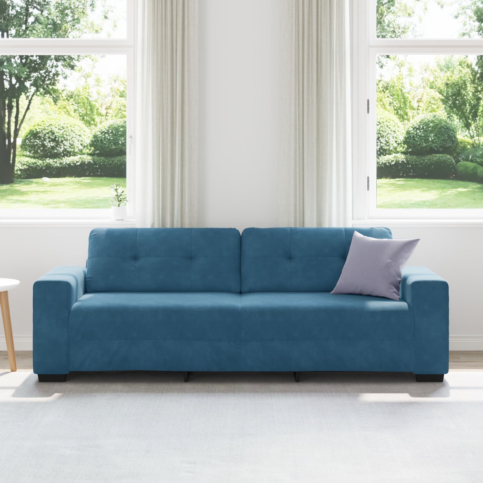 vidaXL 3-Sitzer-Sofa Blau 180 cm Samt – Bild 3