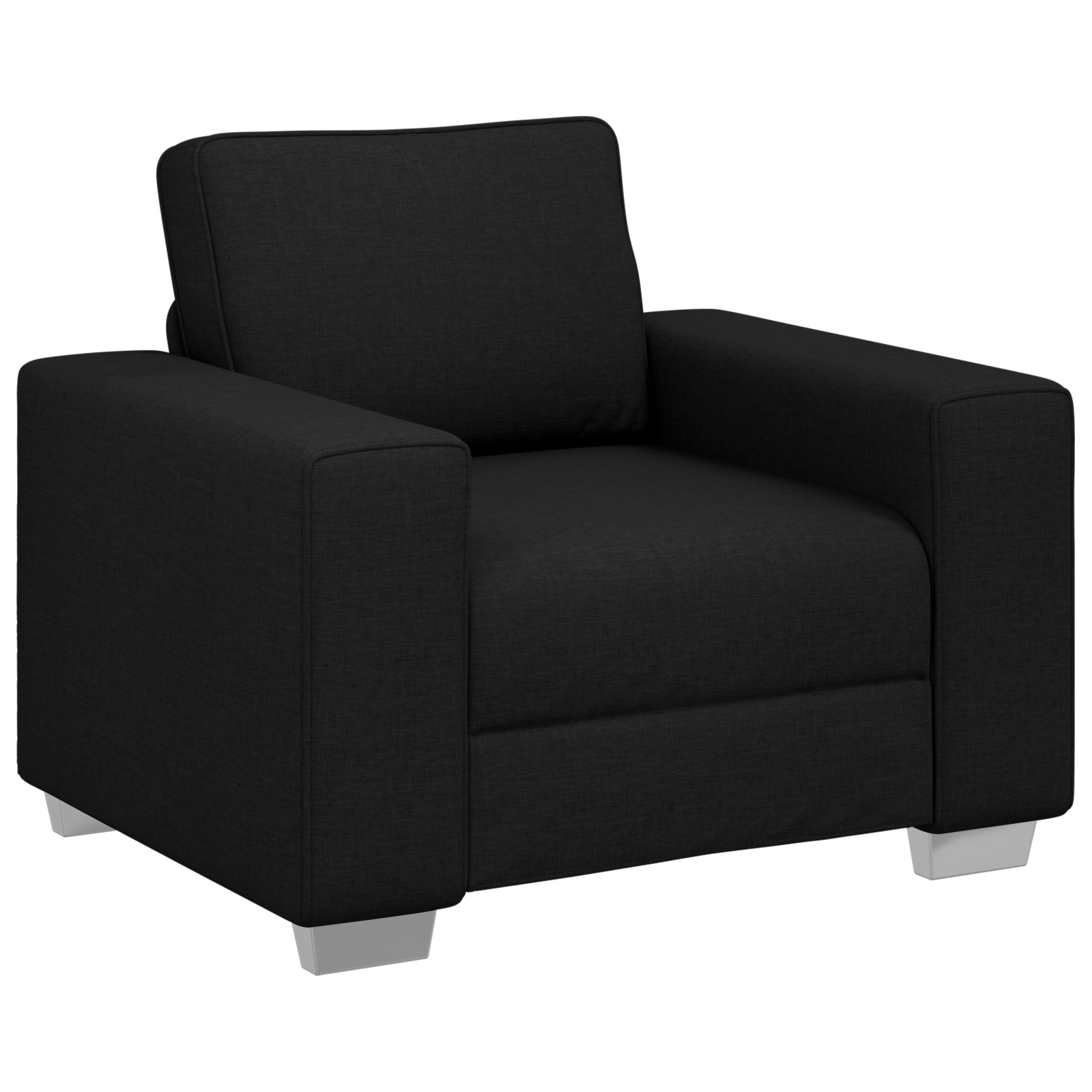 Thumbnail - vidaXL Schwarzer Stoff-Sessel 59 cm