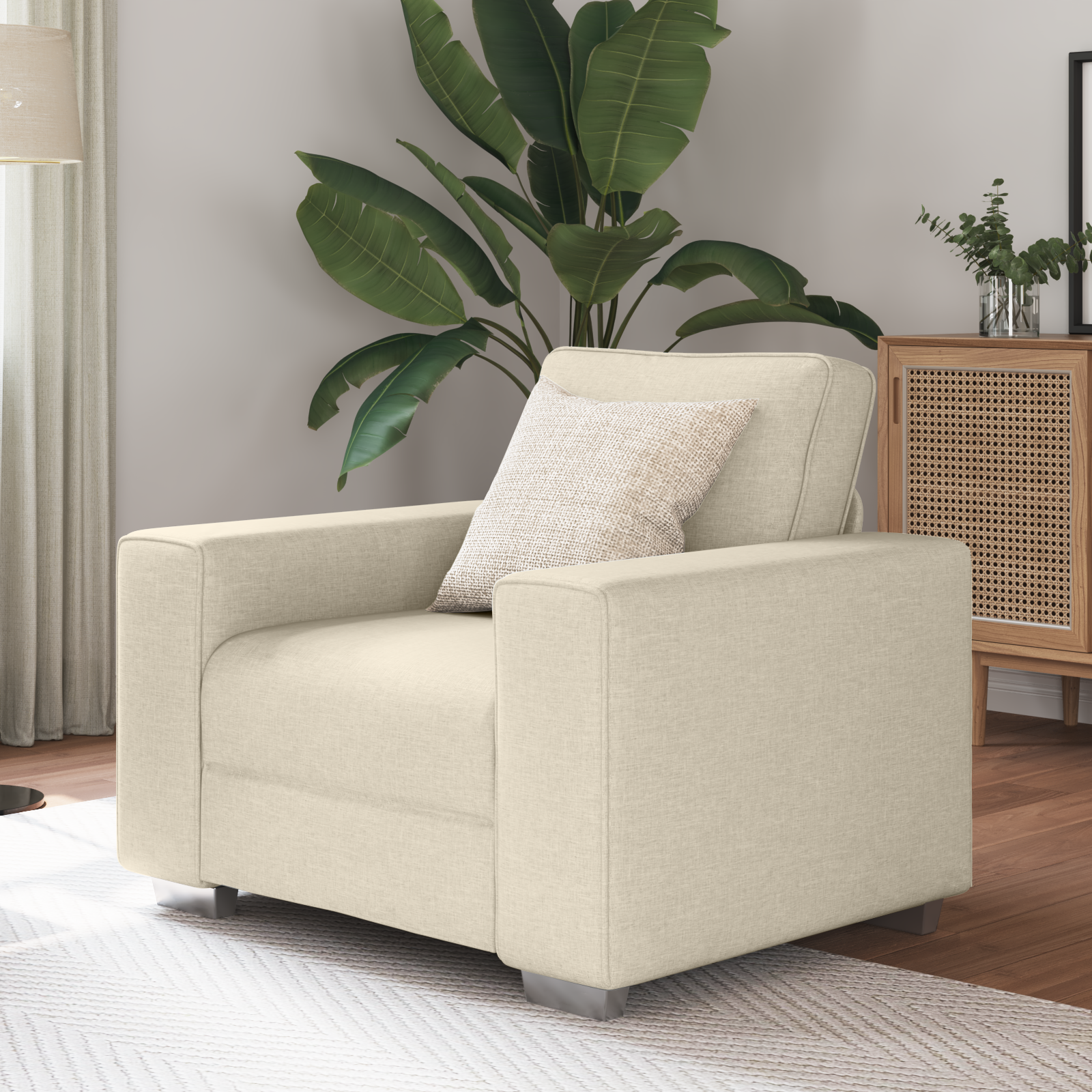 Thumbnail - vidaXL Sessel Leinen 59 cm