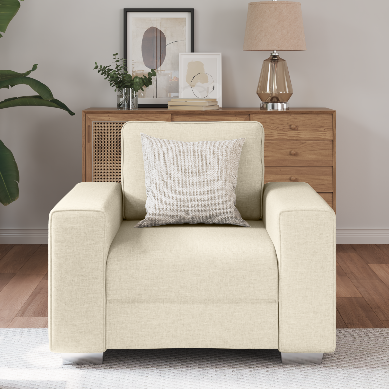 Thumbnail - vidaXL Sessel Leinen 59 cm