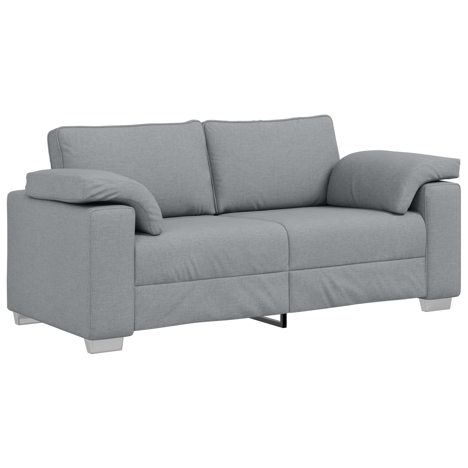 Thumbnail - vidaXL Loveseat Sofa in Hellgrau - 140 cm aus Stoff