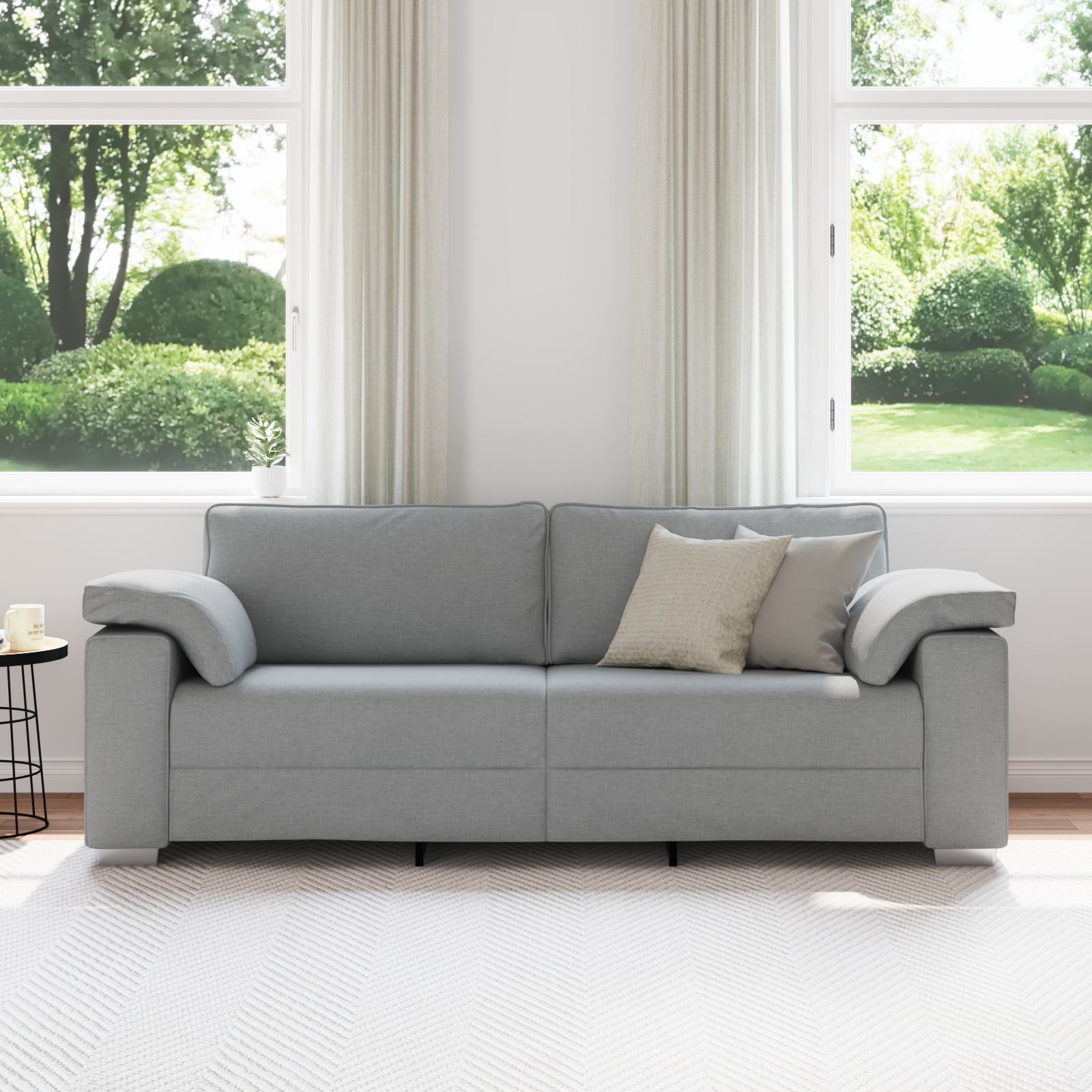 Thumbnail - vidaXL Sofa 3-Sitzer Hellgrau 178 cm Stoff