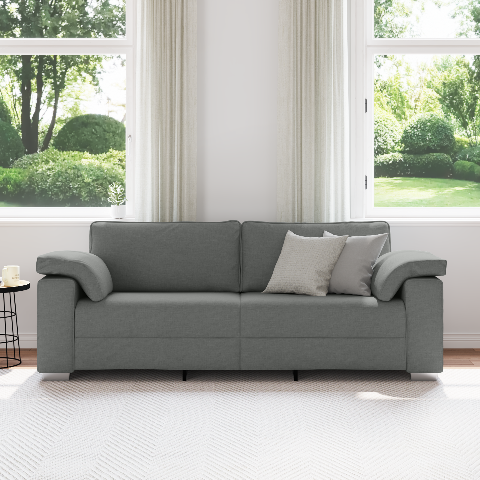Thumbnail - vidaXL Sofa 3-Sitzer Dunkelgrau 178 cm Stoff