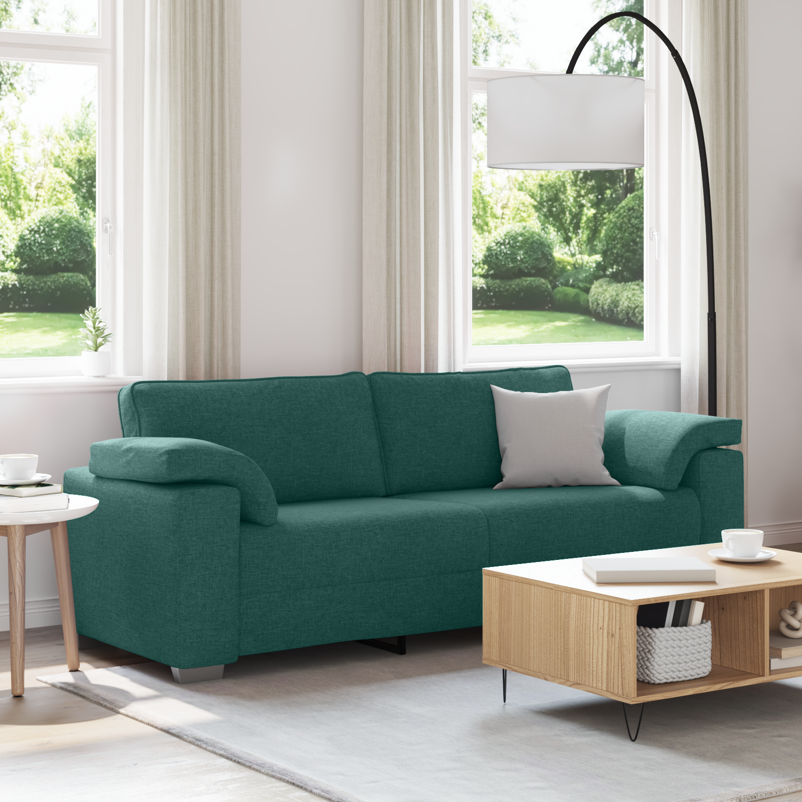 Thumbnail - vidaXL Sofa 3-Sitzer Dunkelgrün 178 cm Stoff