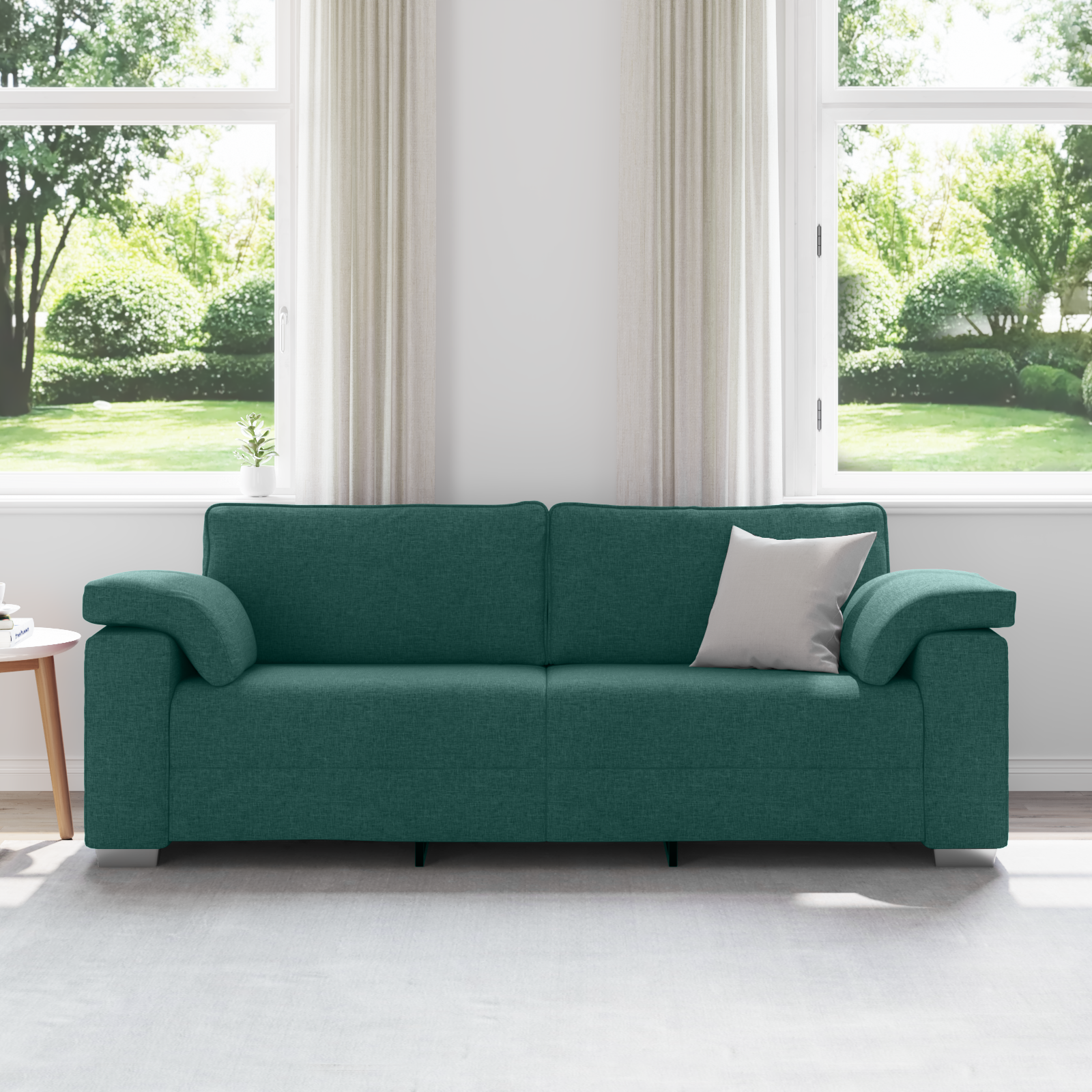Thumbnail - vidaXL Sofa 3-Sitzer Dunkelgrün 178 cm Stoff