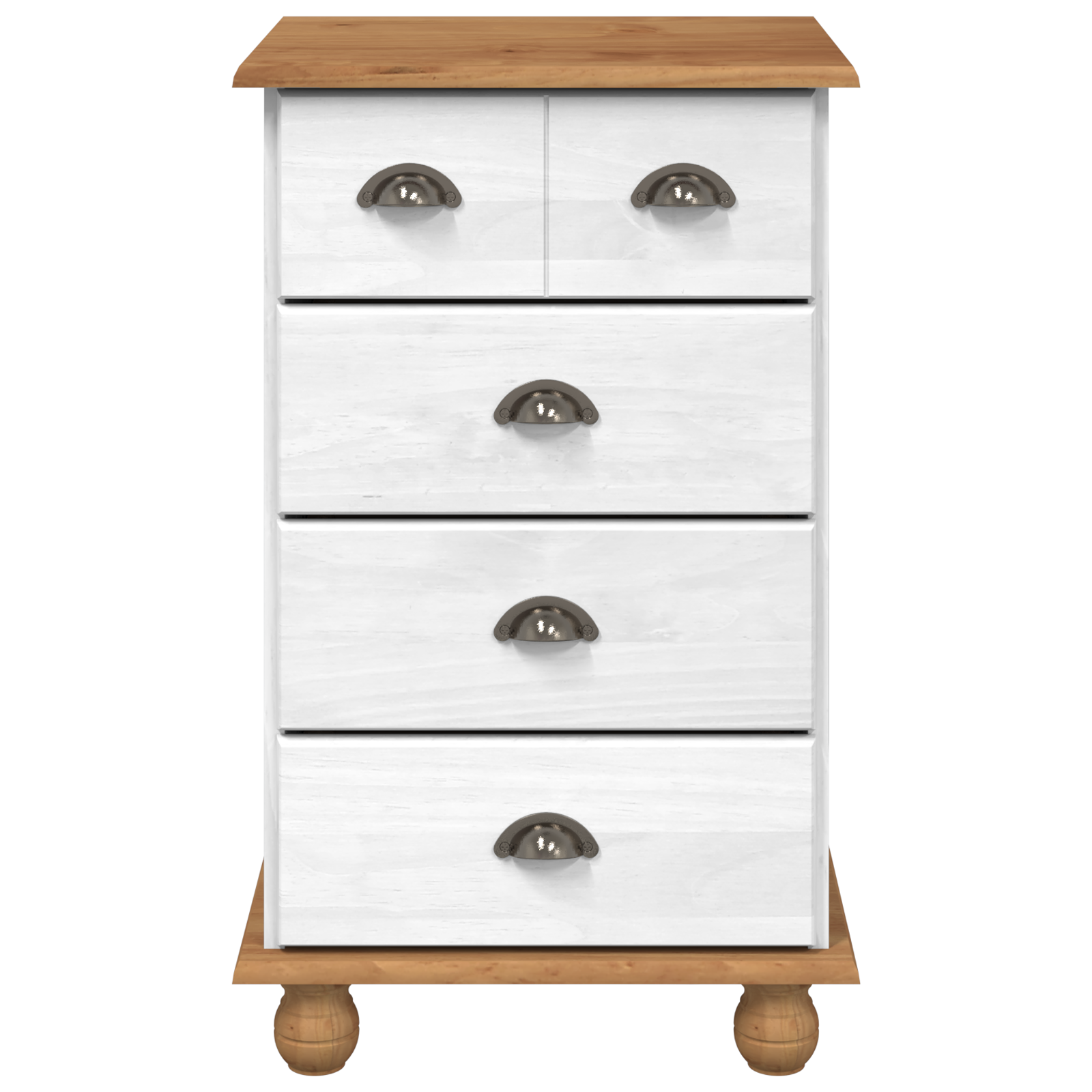 Chest of Drawers 'ASKIM'White 45.8x40x79 cm Solid Wood Pine - Image 6