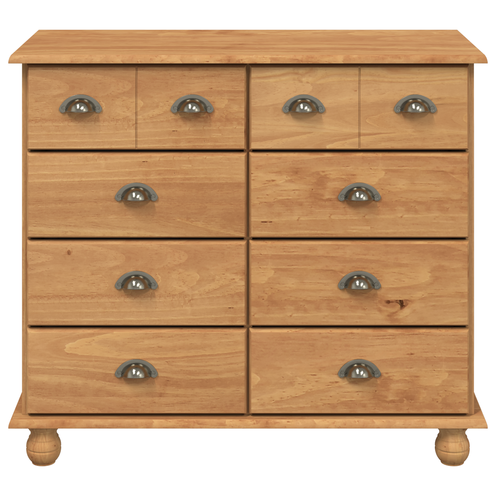 stalčių komoda 'ASKIM'medus ruda 91x40x79 cm kietosios medienos pušies - Image 6