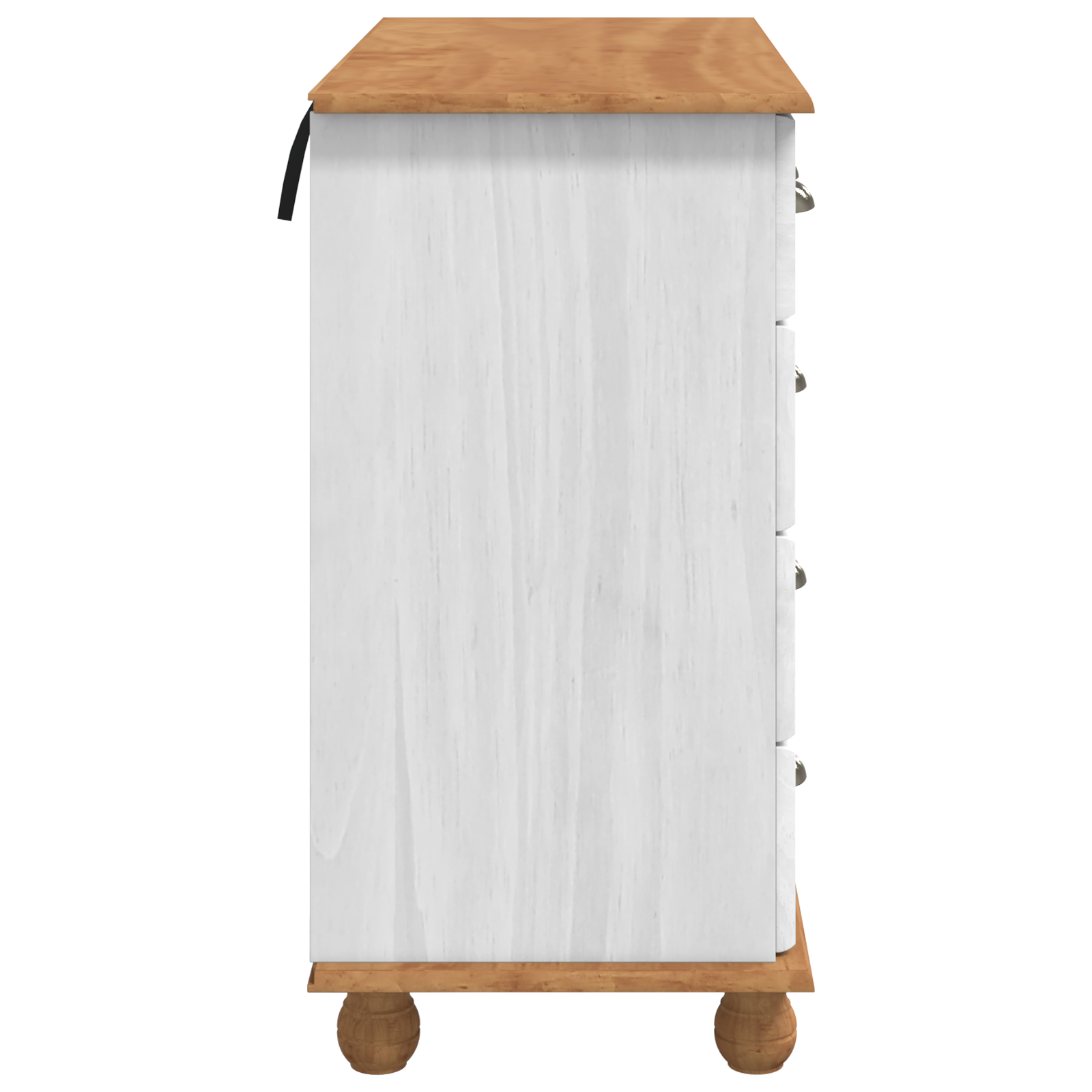 Chest of Drawers 'ASKIM'White 91x40x79 cm Solid Wood Pine - Image 7