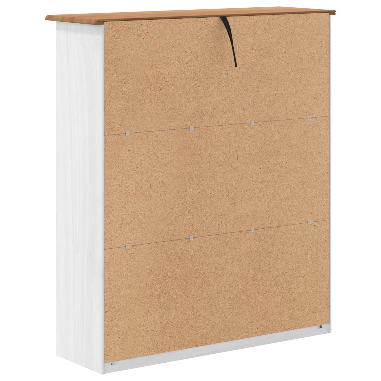 Hutch "ASKIM" White 91x30x104 cm Solid Wood Pine - Image 6