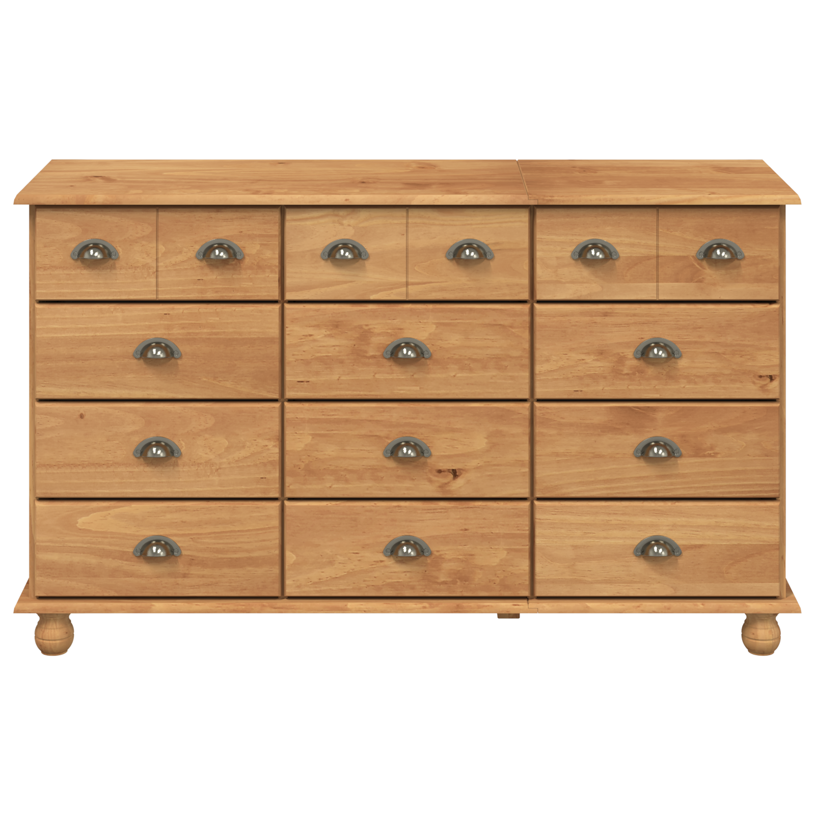 Stalčių komoda "ASKIM" 79x40x133.5 cm Tvirta pušies mediena - Image 6