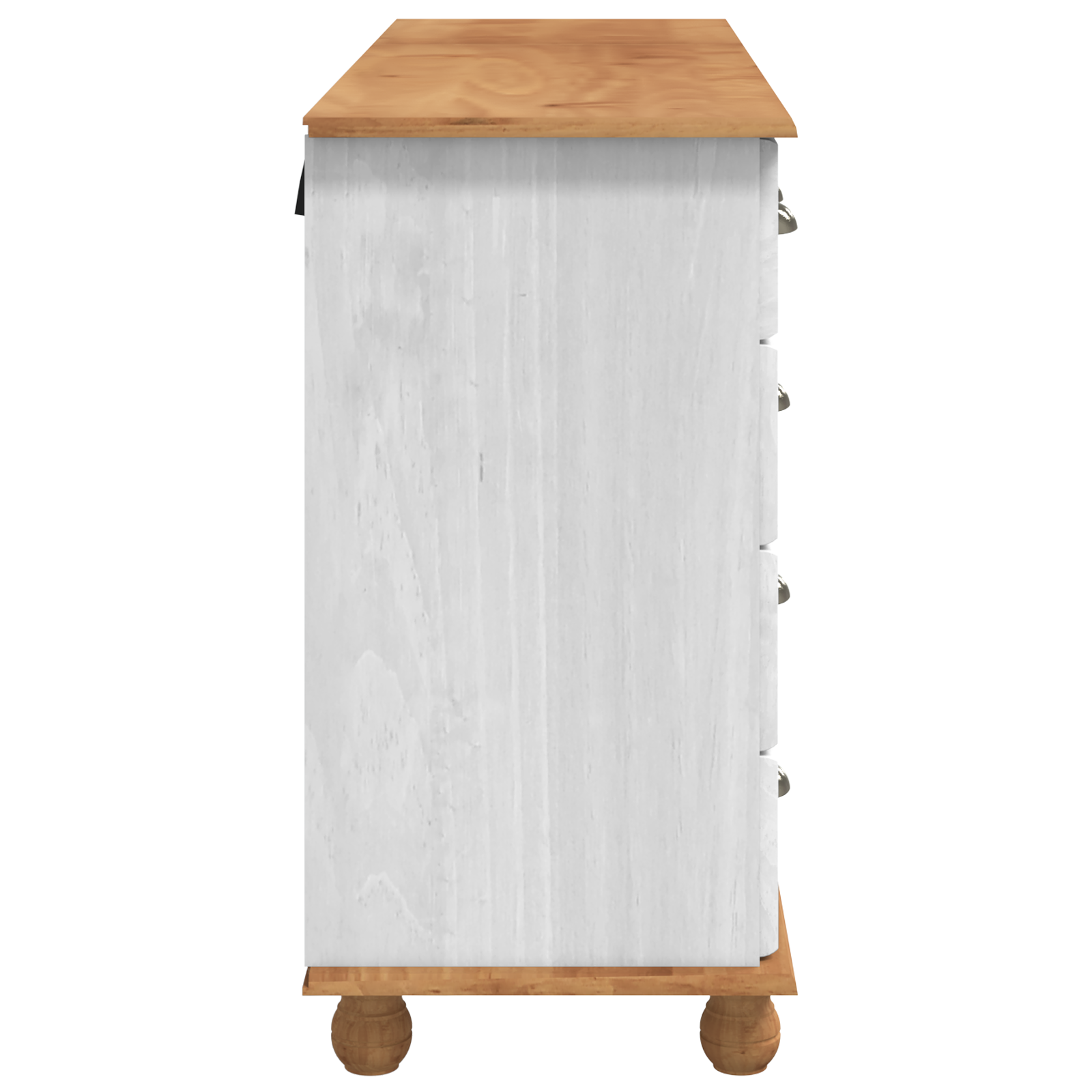 Chest of Drawers "ASKIM" White 79x40x133.5 cm Solid Wood Pine - Image 7