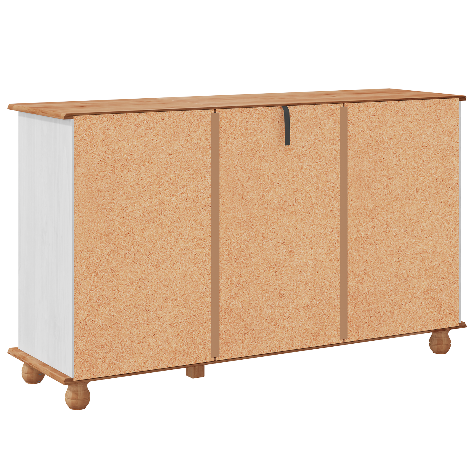 Sideboard 'ASKIM'White 133.5x40x79 cm Solid Wood Pine - Image 8