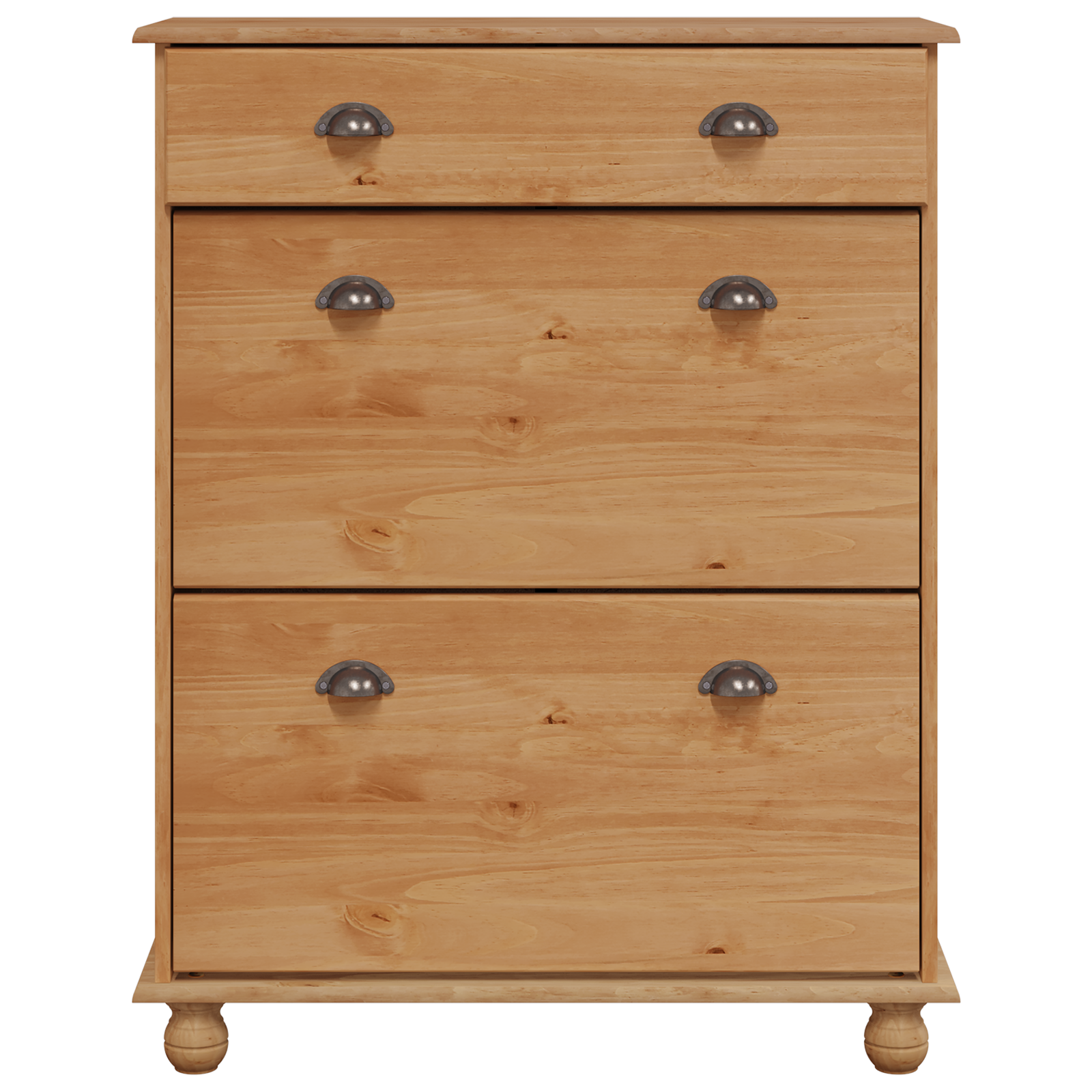 Shoe Cabinet "ASKIM" 85x35x108 cm Solid Wood Pine - Image 6