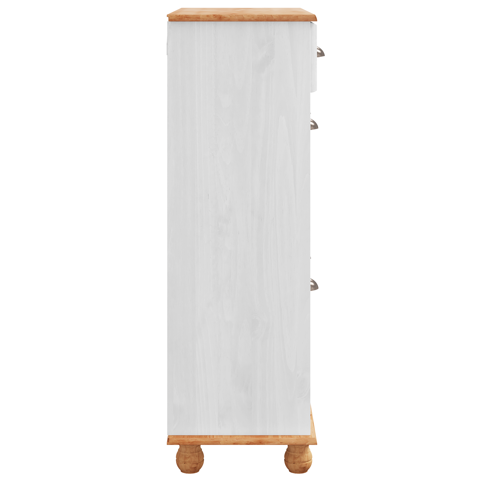 Shoe Cabinet ASKIM White 85x35x108 cm Solid Wood Pine - Image 7