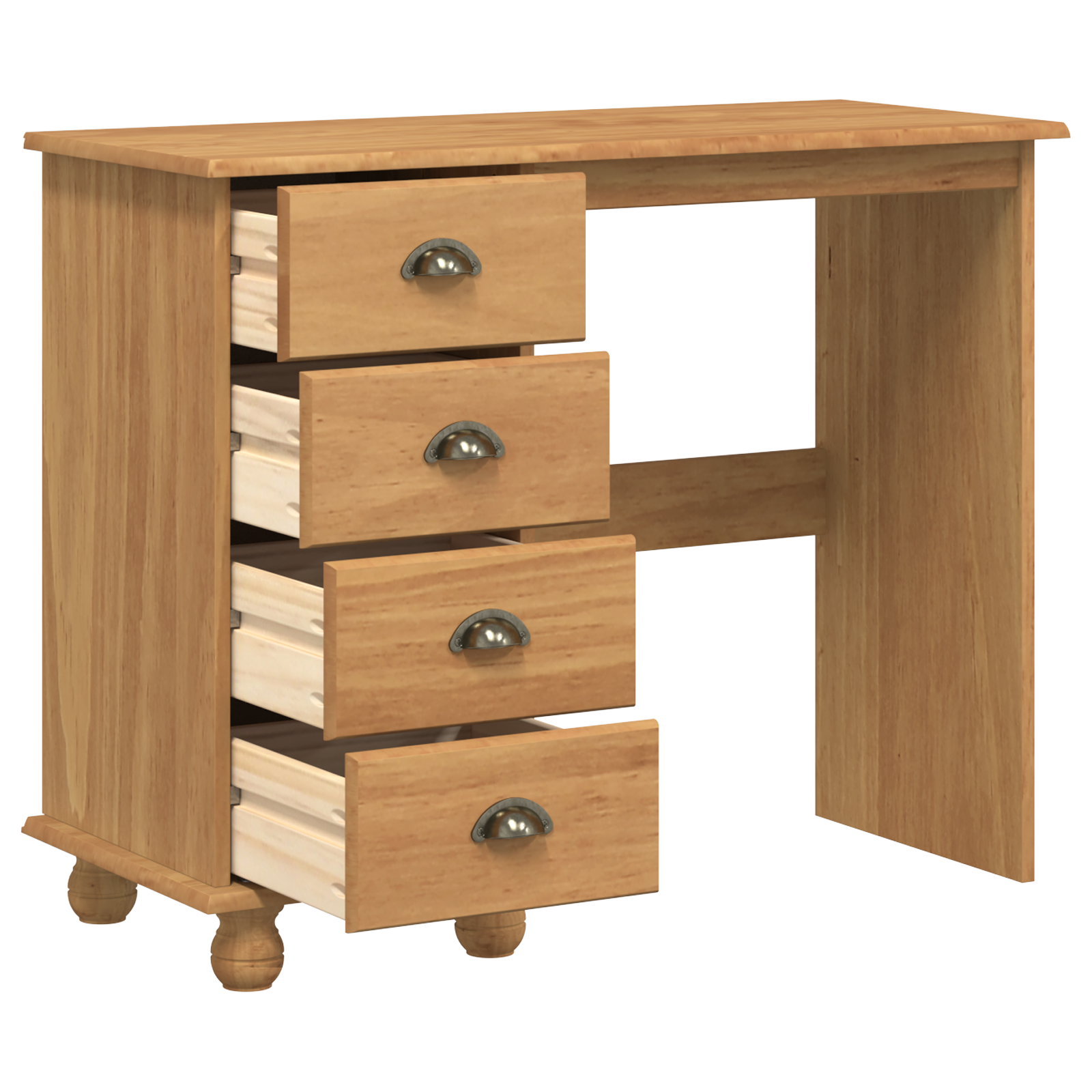 Desk 'ASKIM'with Drawers 95x40x75 cm Solid Wood Pine - Image 2