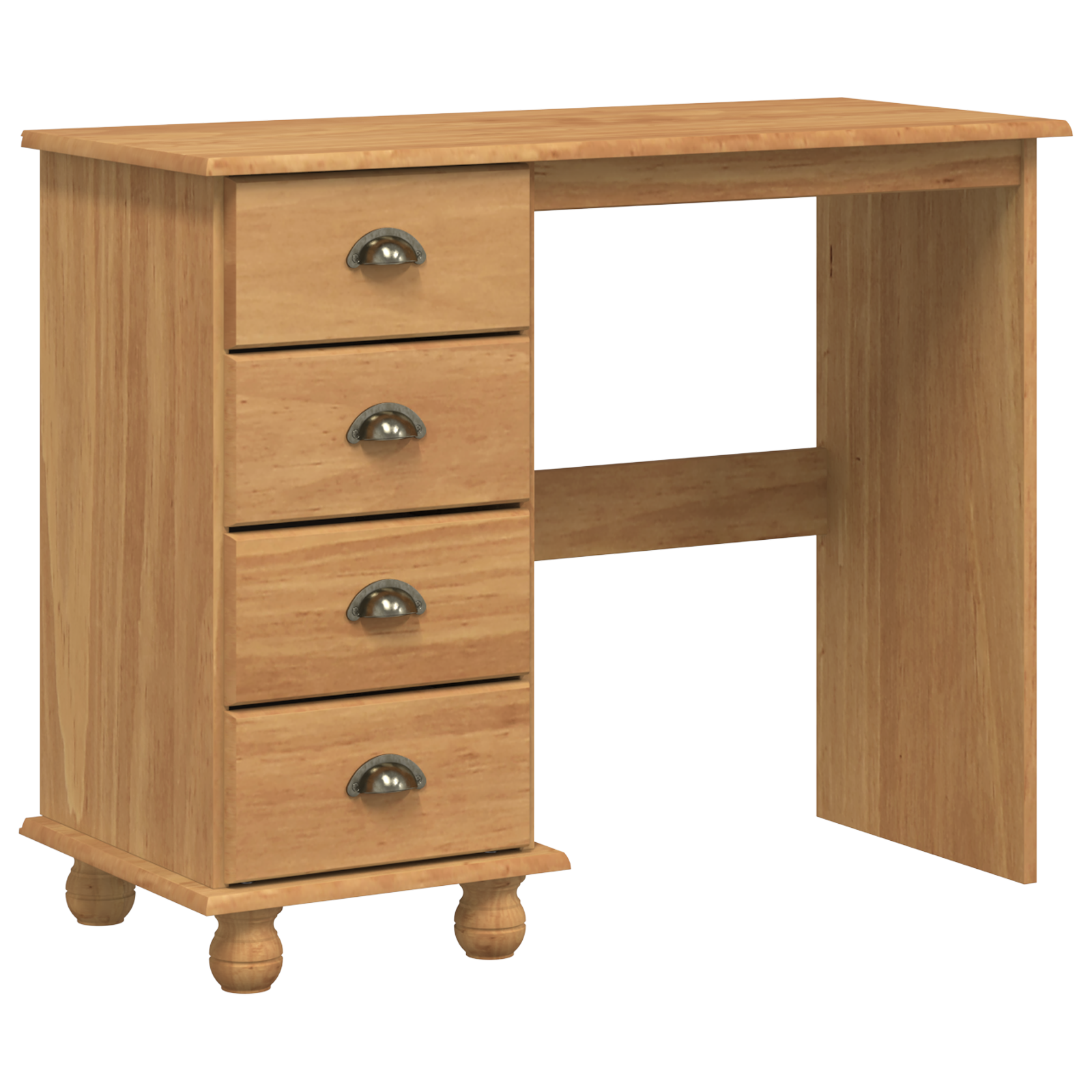 Desk 'ASKIM'with Drawers 95x40x75 cm Solid Wood Pine - Image 5
