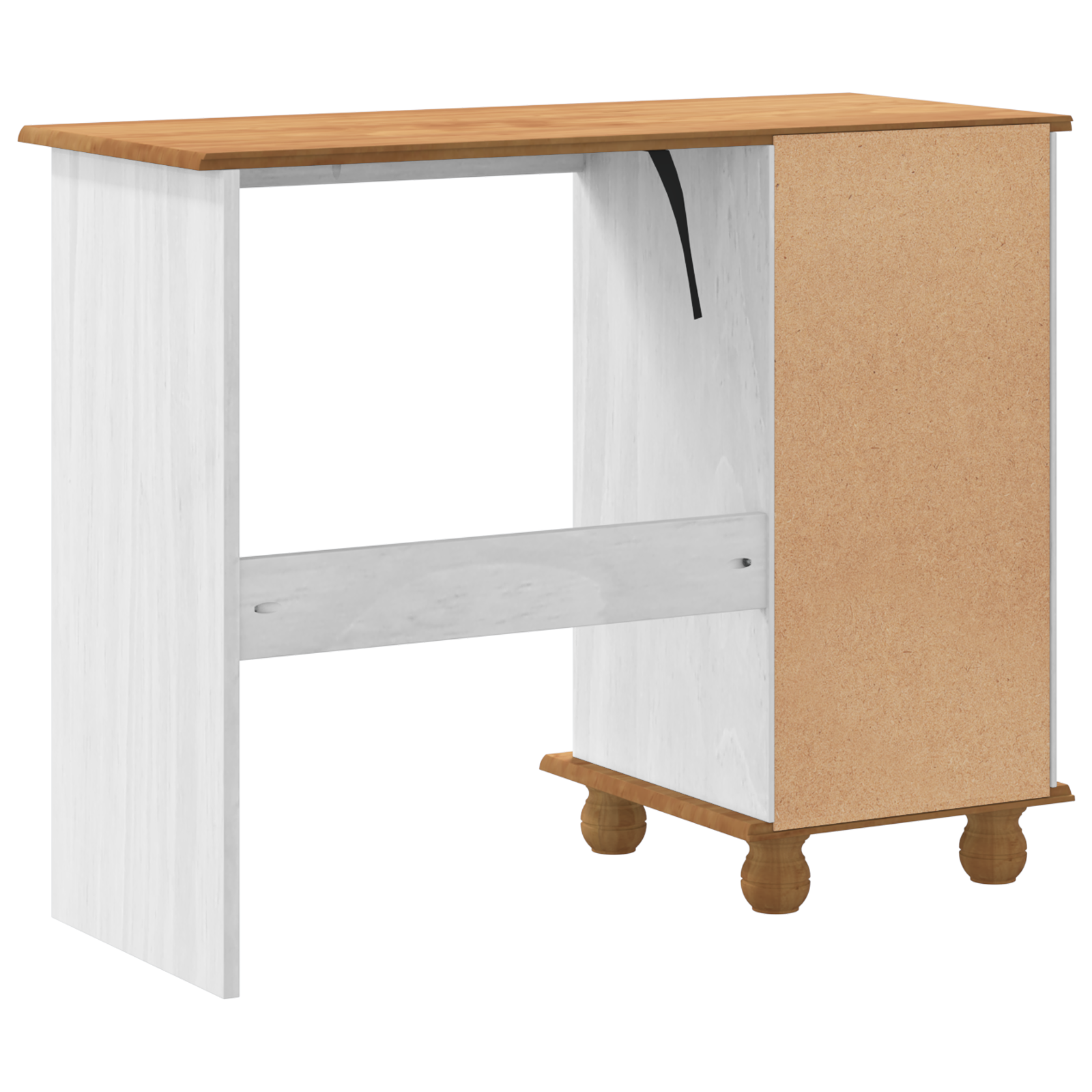 Desk "ASKIM" with Drawers White 95x40x75 cm Solid Wood Pine - Image 8