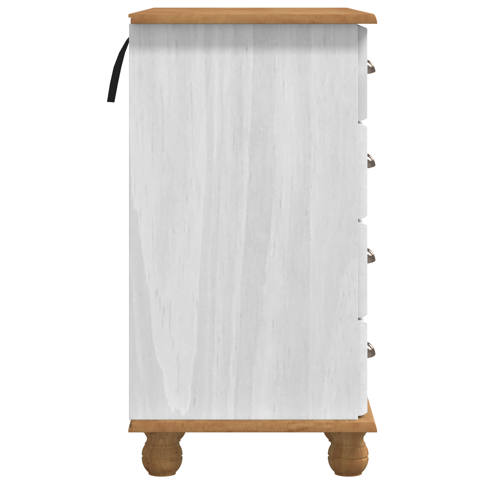 Desk "ASKIM" with Drawers White 95x40x75 cm Solid Wood Pine - Image 7