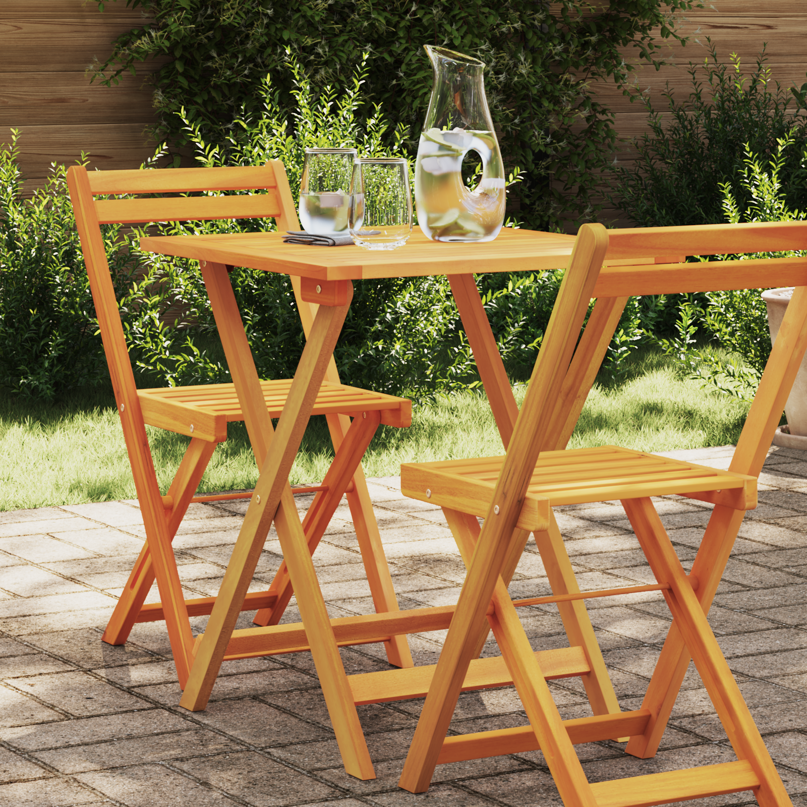 Folding Garden Table Square 60x60x72 cm Solid Wood Acacia