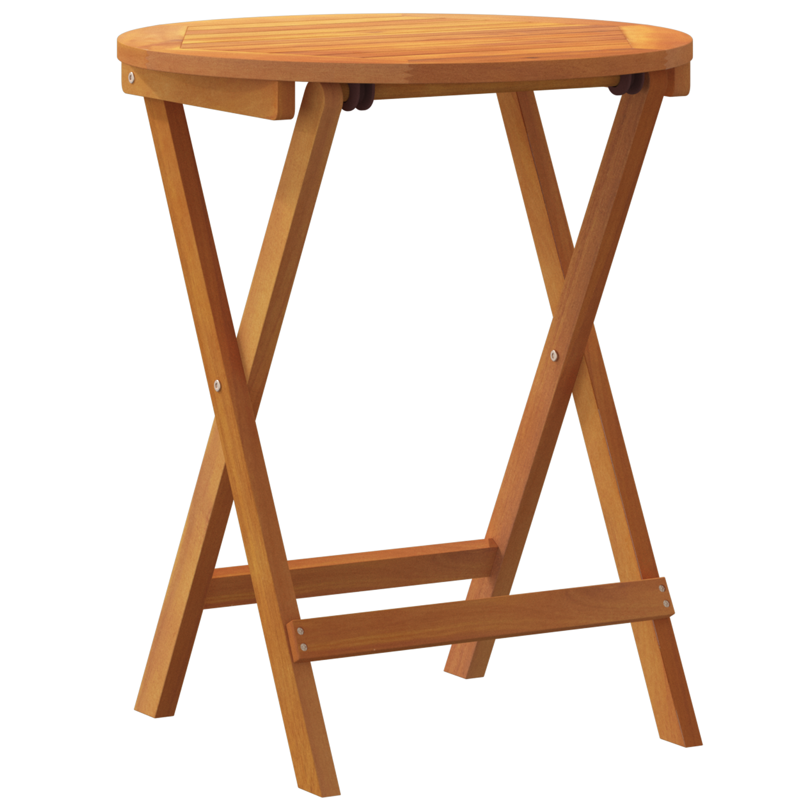 Folding Garden Table Round Ø60x72 cm Solid Wood Acacia - Image 6