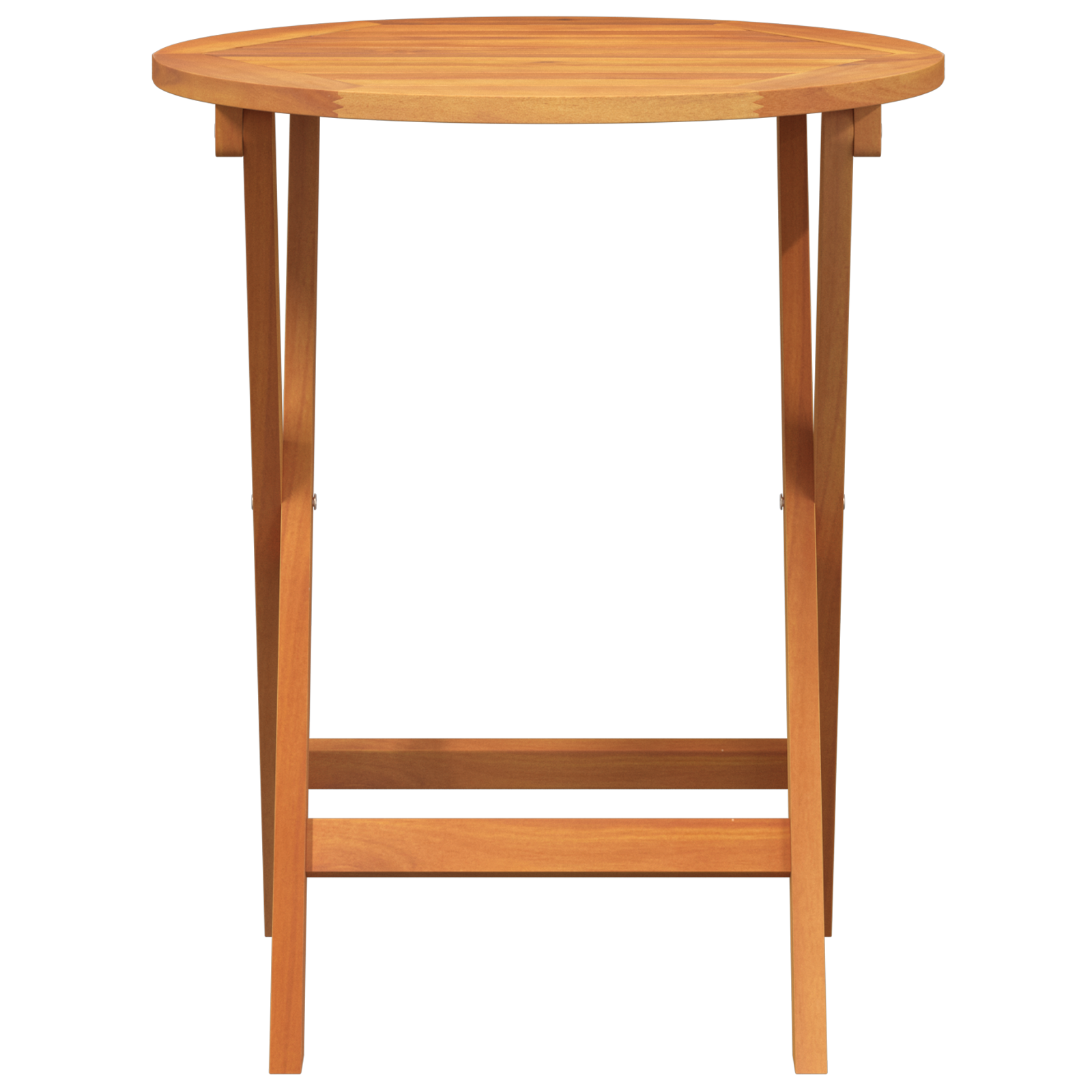 Folding Garden Table Round Ø60x72 cm Solid Wood Acacia - Image 4