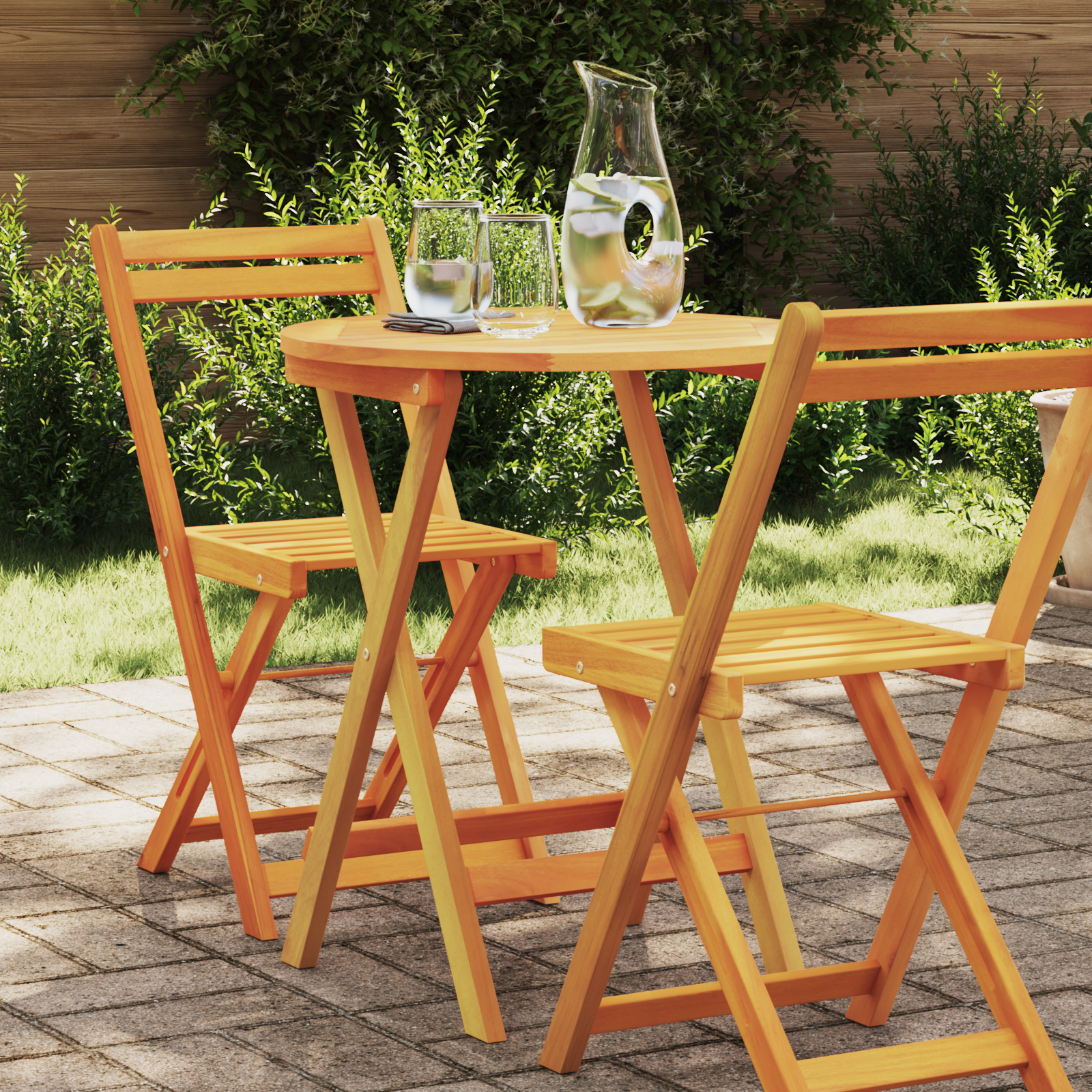 Inklapbare Tuintafel Rond Ø60×72 cm Massief Hout Acacia