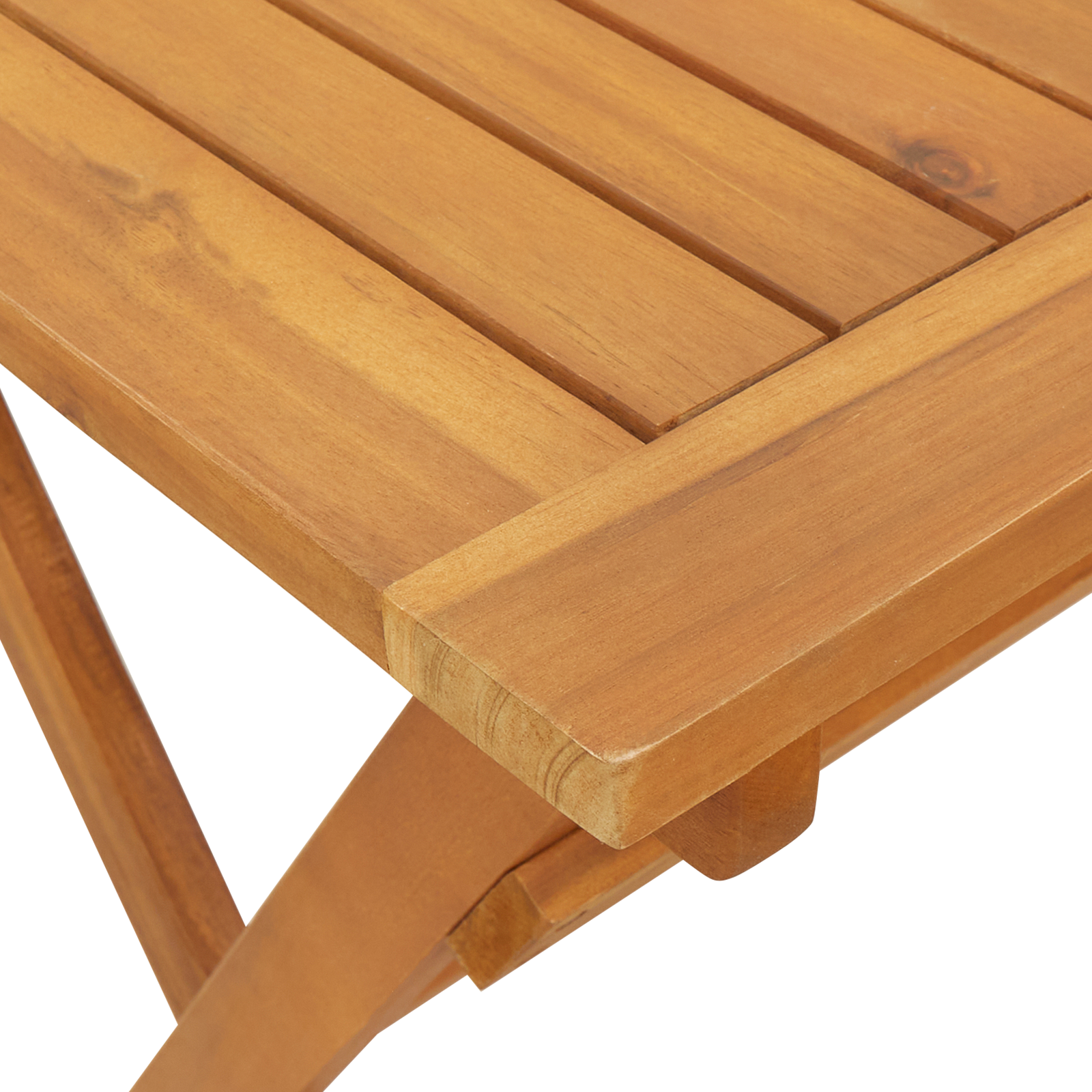 Folding Garden Table Rectangular 100x55x75 cm Solid Wood Acacia - Image 9