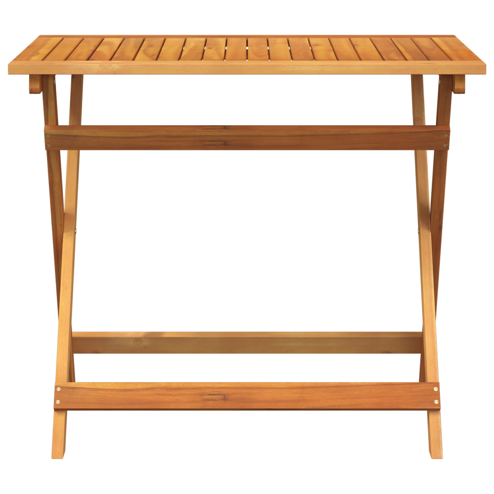 Folding Garden Table Rectangular 100x55x75 cm Solid Wood Acacia - Image 4