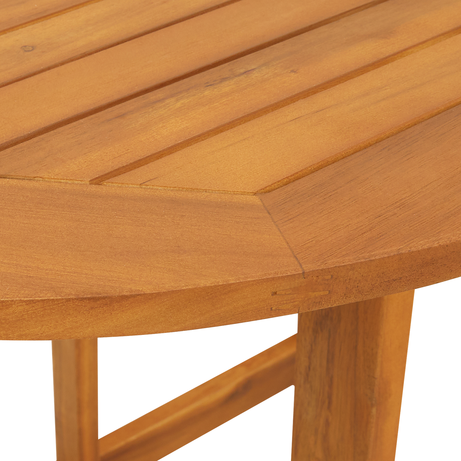 Folding Garden Table Half-Round 78x46x75 cm Solid Wood Acacia - Image 8