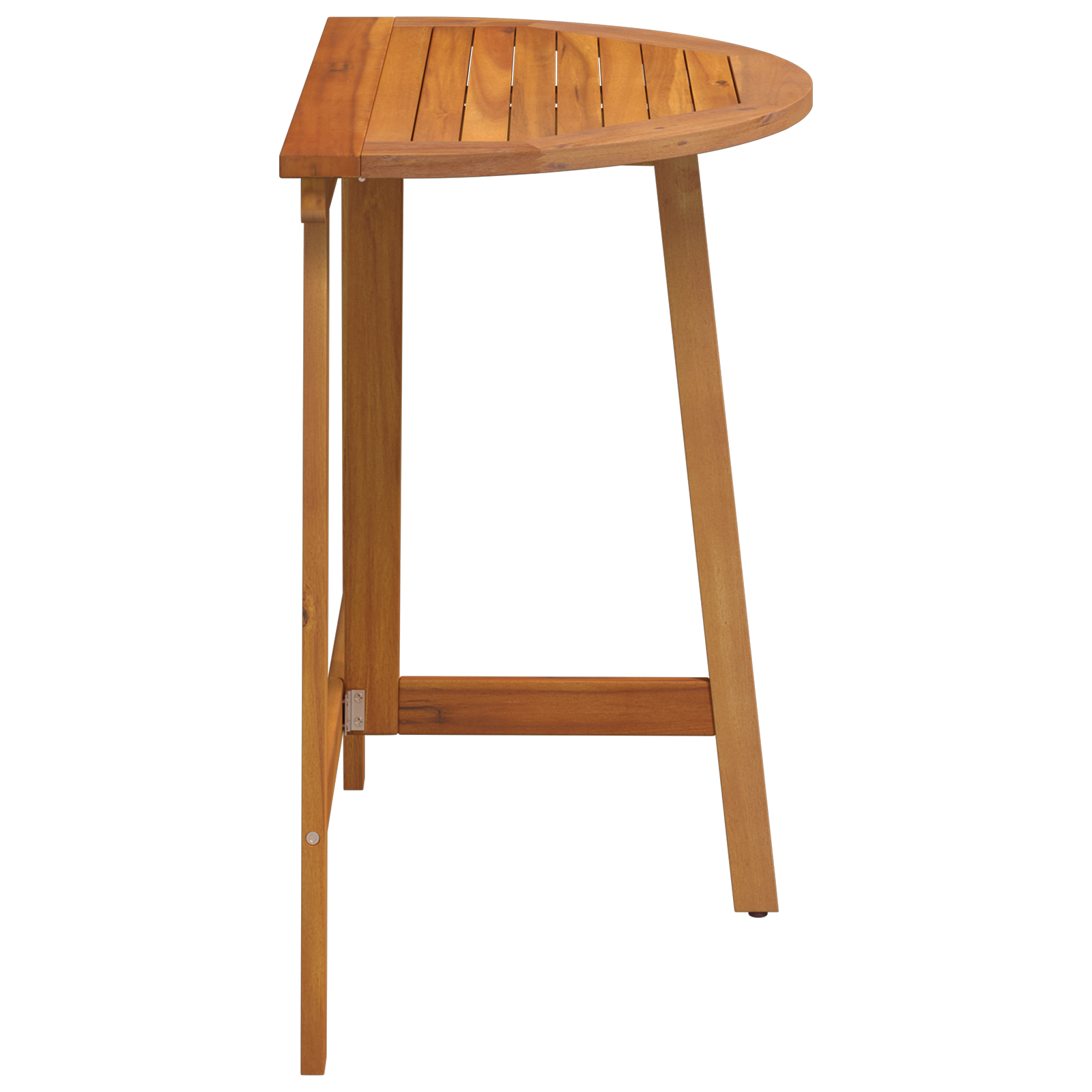 Folding Garden Table Half-Round 78x46x75 cm Solid Wood Acacia - Image 5