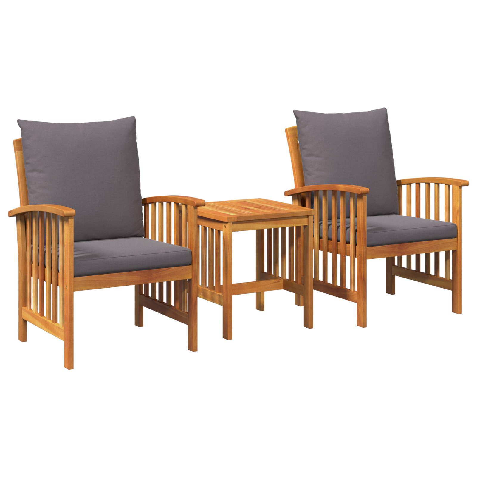 3 Piece Garden Lounge Set with Cushions Solid Acacia Wood - Image 2