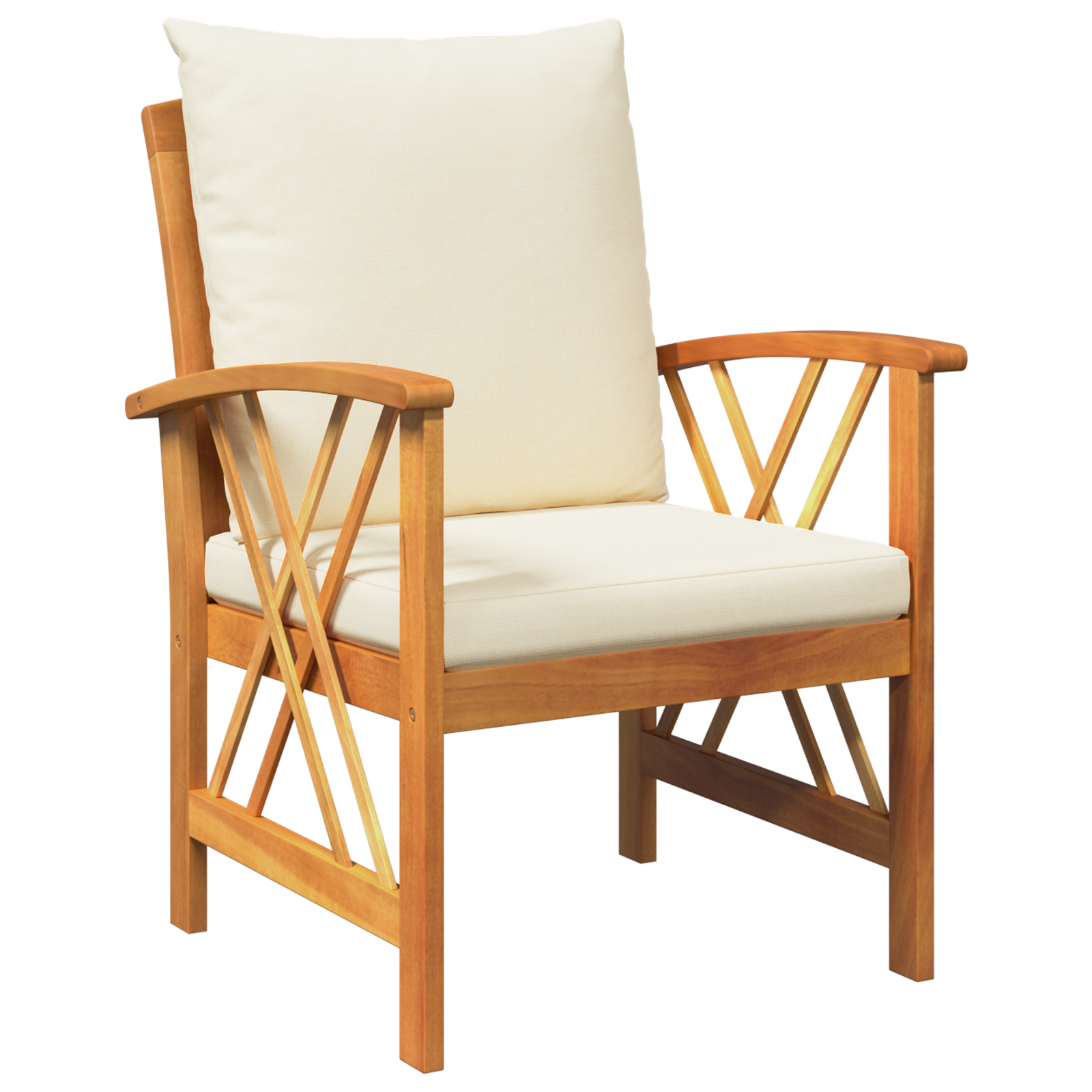 3 Piece Garden Lounge Set with Cushions  Solid Acacia Wood - Image 5