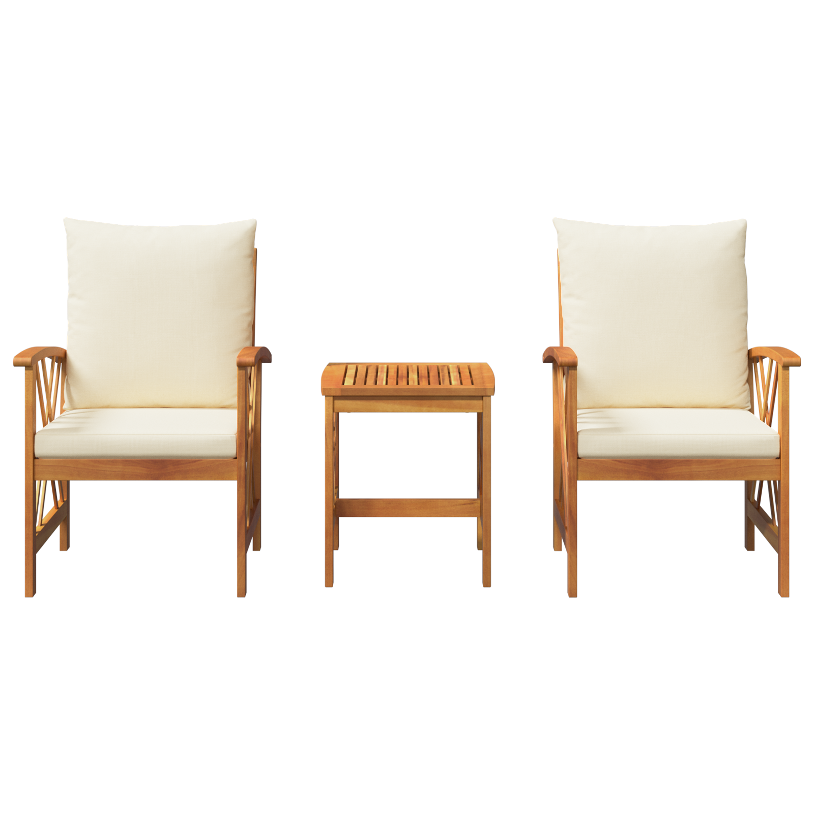 3 Piece Garden Lounge Set with Cushions  Solid Acacia Wood - Image 8