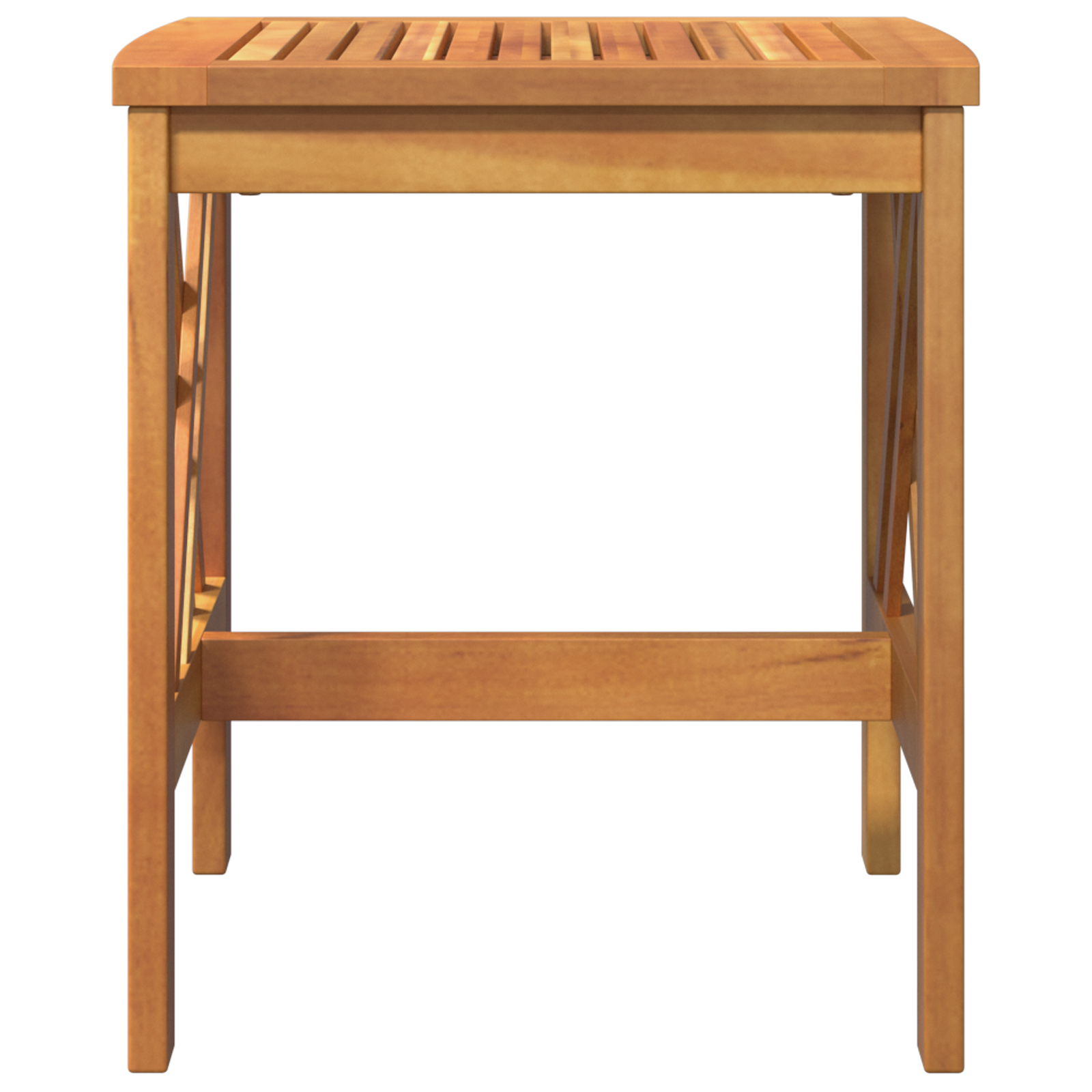 Garden Side Table Brown 45x45x50 cm Solid Acacia Wood - Image 5