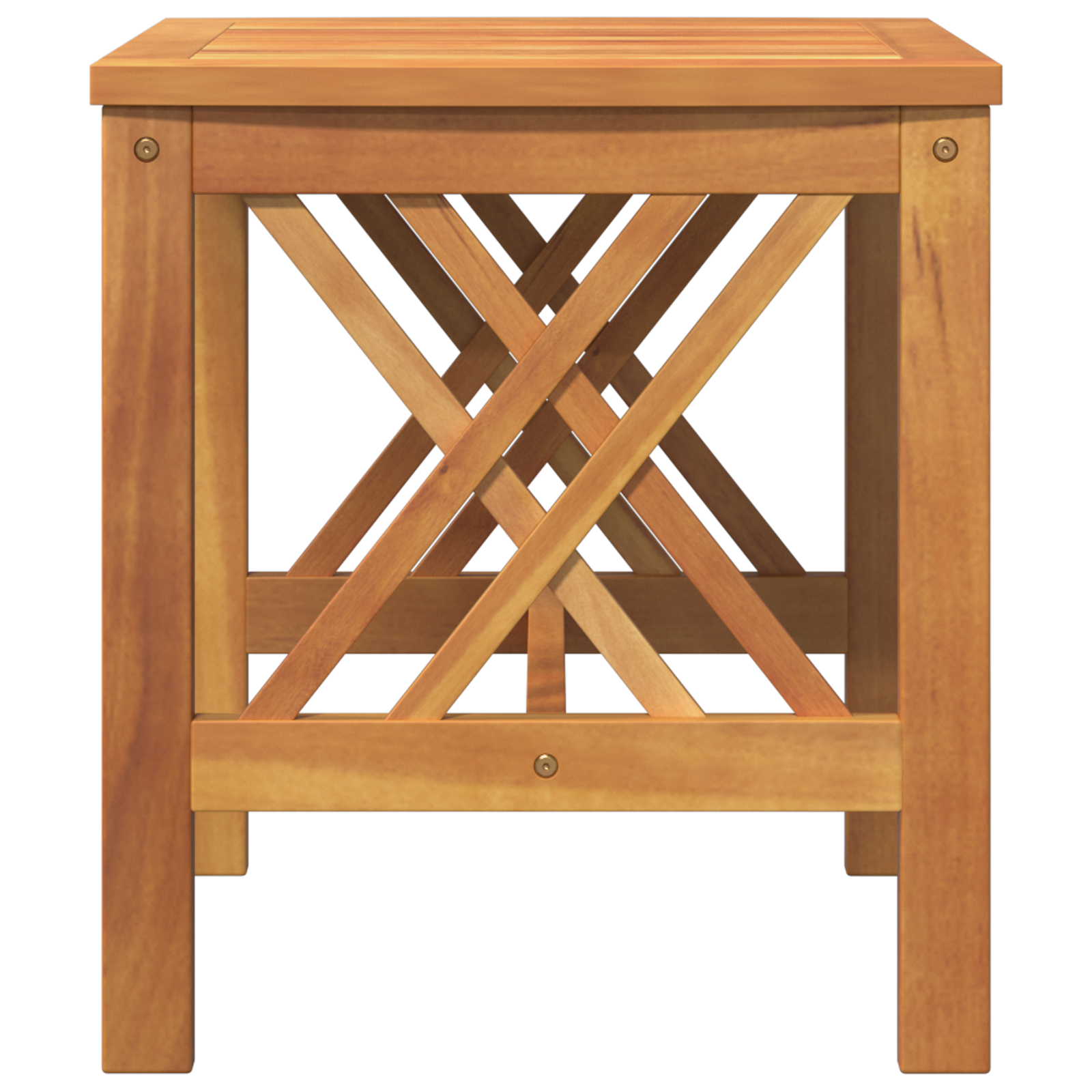 Garden Side Table Brown 45x45x50 cm Solid Acacia Wood - Image 6