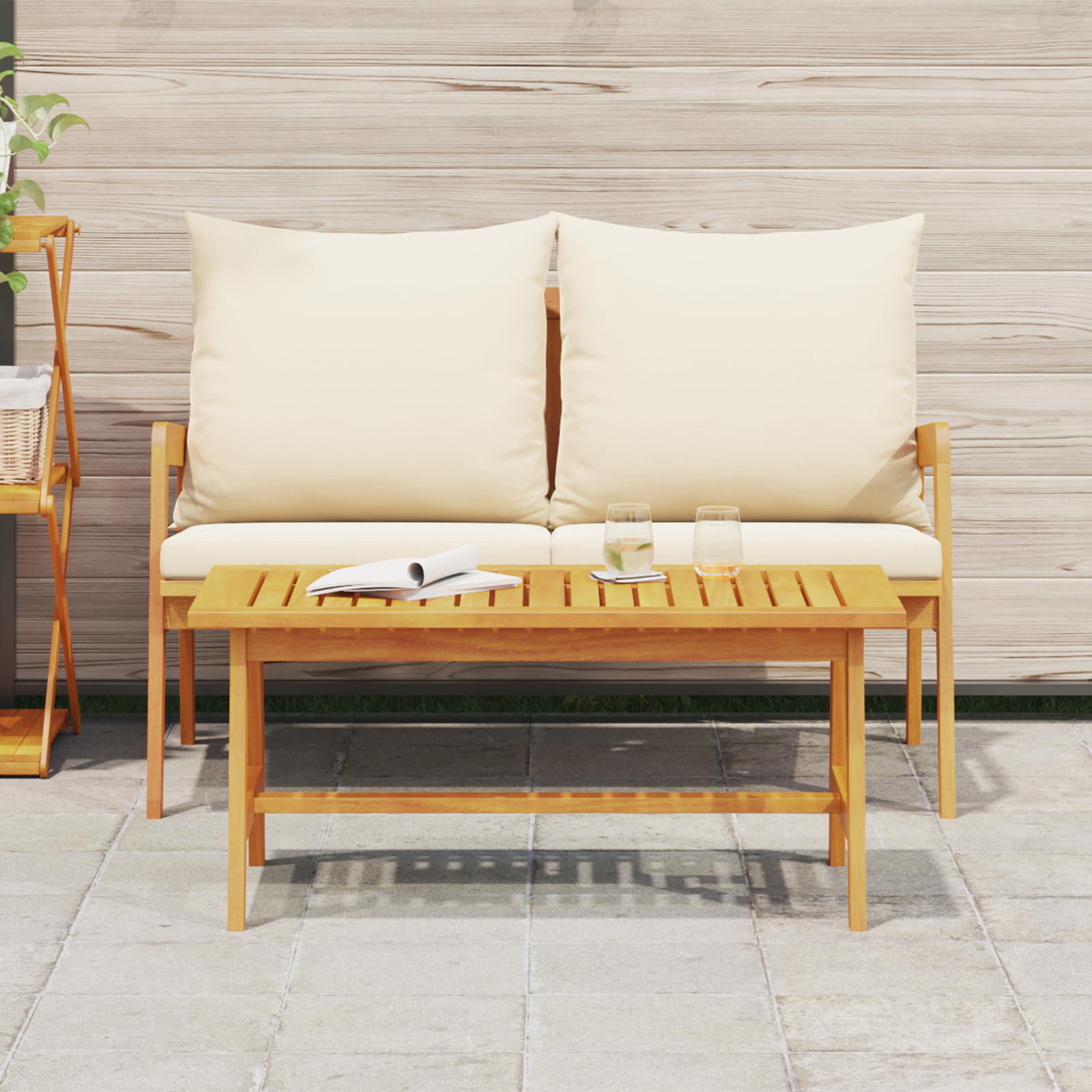 Coffee Table 90x45x40 cm Solid Wood Acacia - Image 4