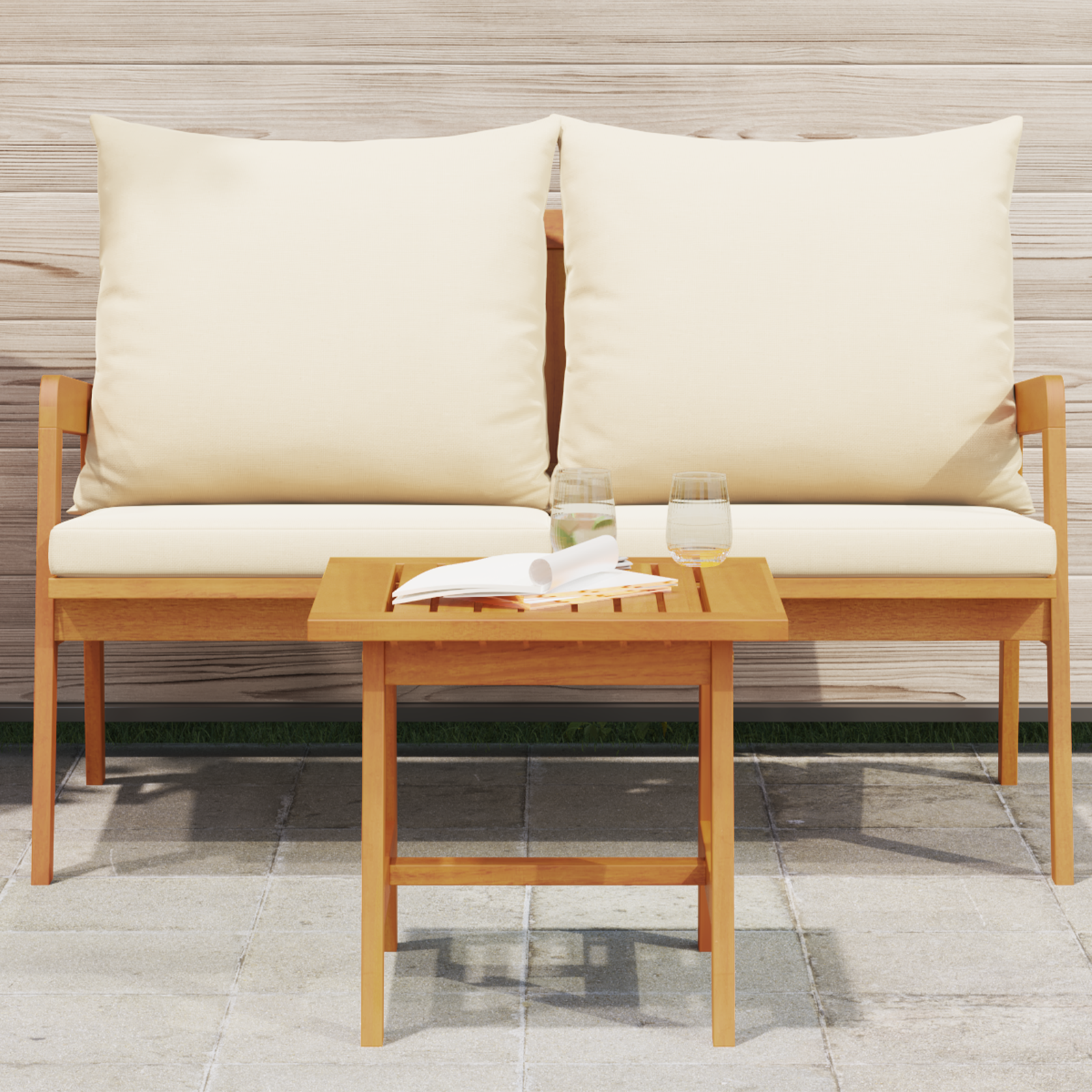 Side Table 45x45x40 cm Solid Wood Acacia - Image 4