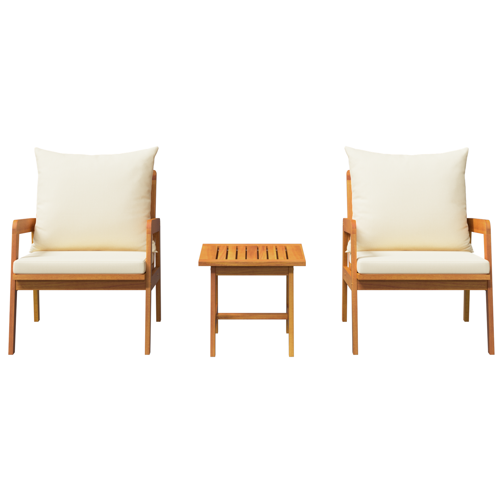 3 Часов комплект Bistro с възглавници от масивна акациева дървесина - Image 8