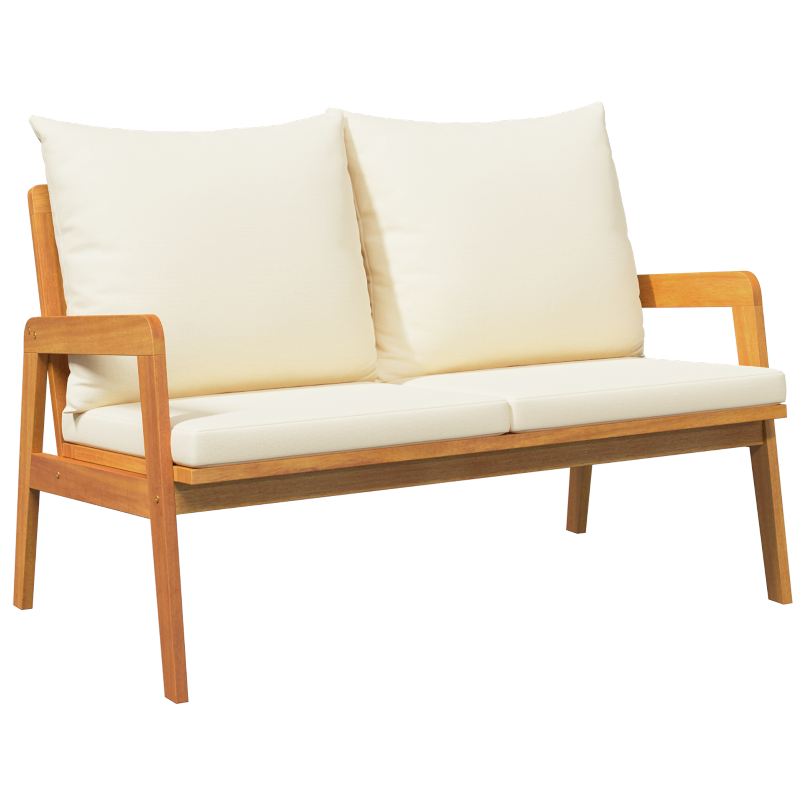 Garden Bench with Cushions 115x65x71 cm Solid Acacia Wood - Image 2