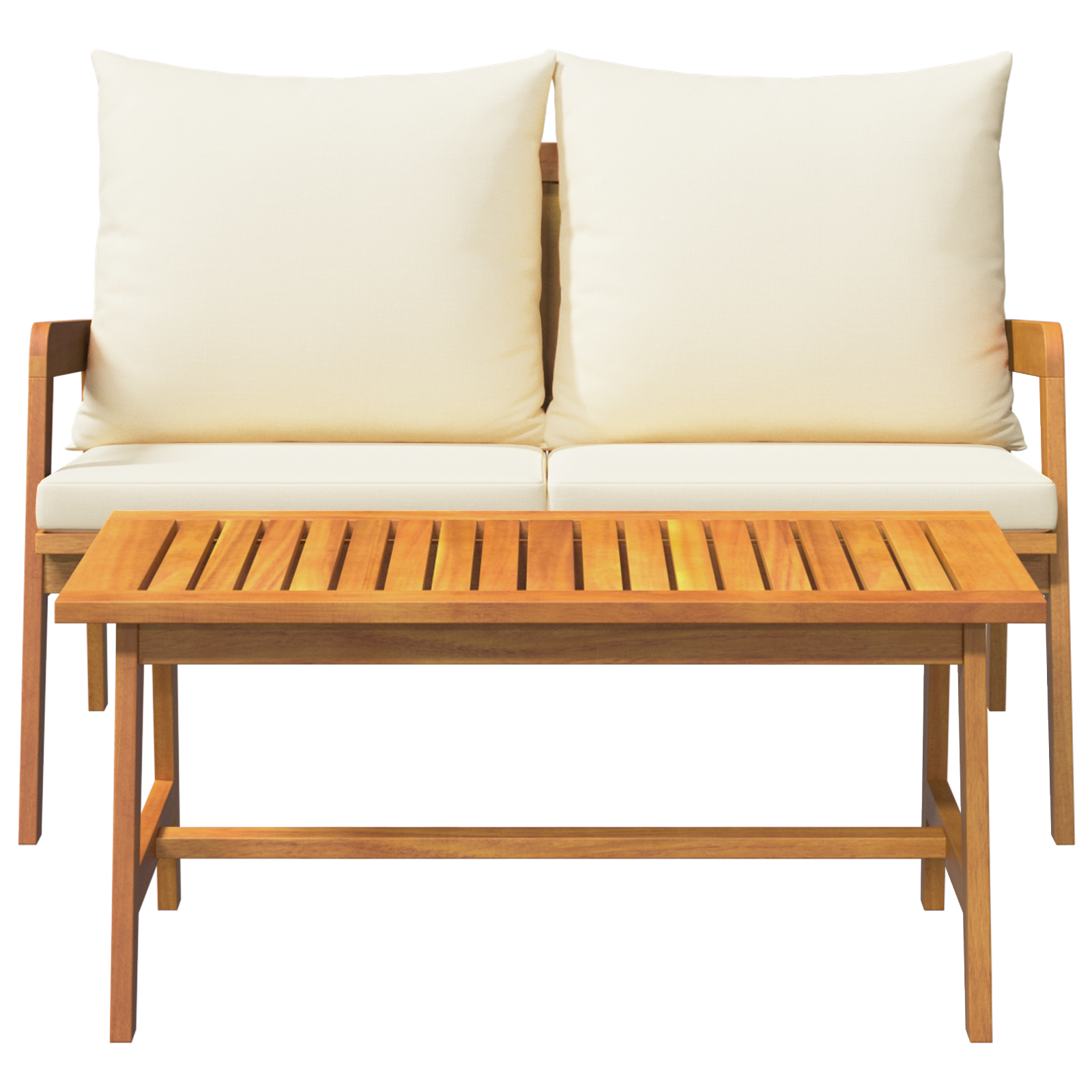 2 Часовна Бистро Комплект с Възглавници от Масивна Акация - Image 8