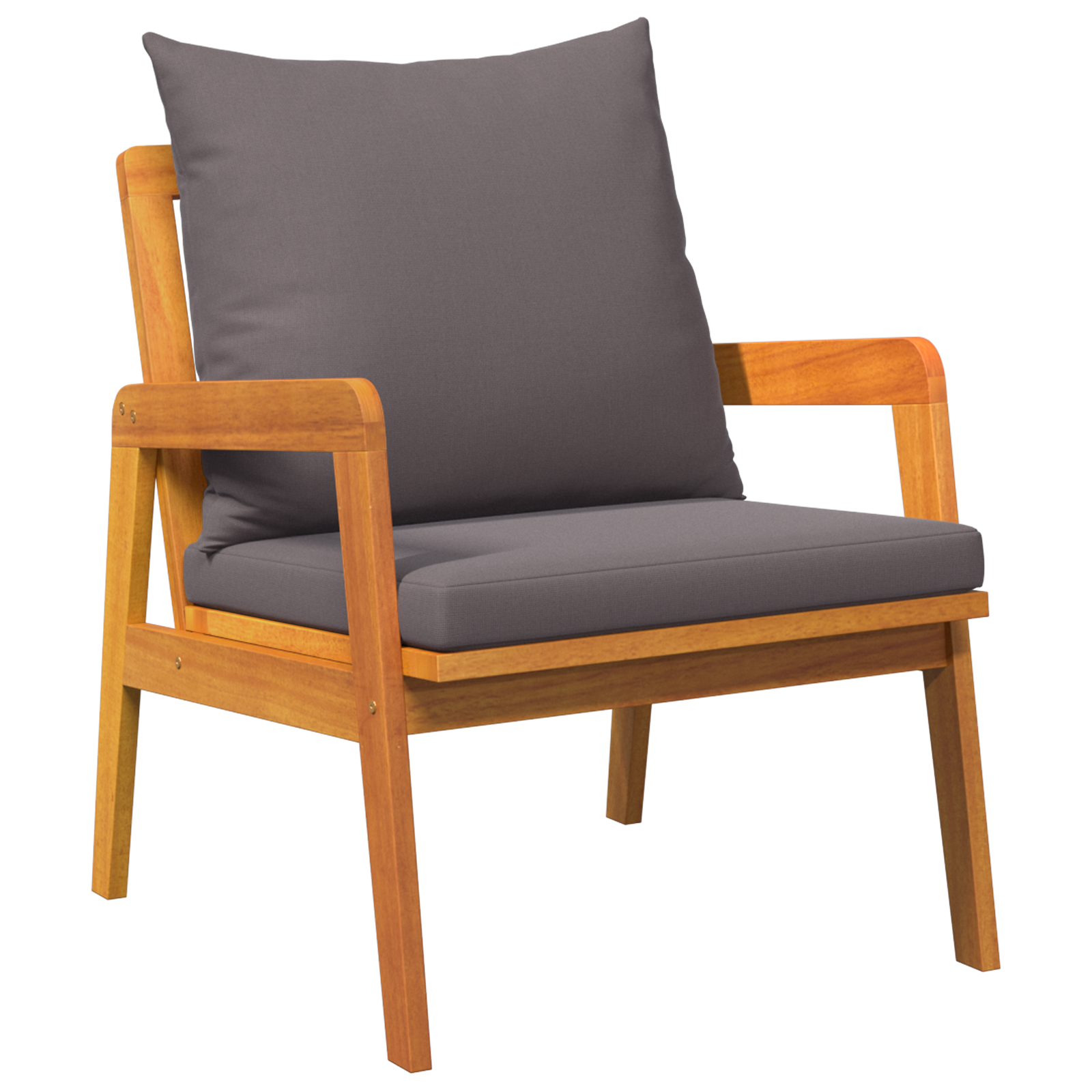 3 Piece Bistro Set with Cushions Solid Wood Acacia - Image 5